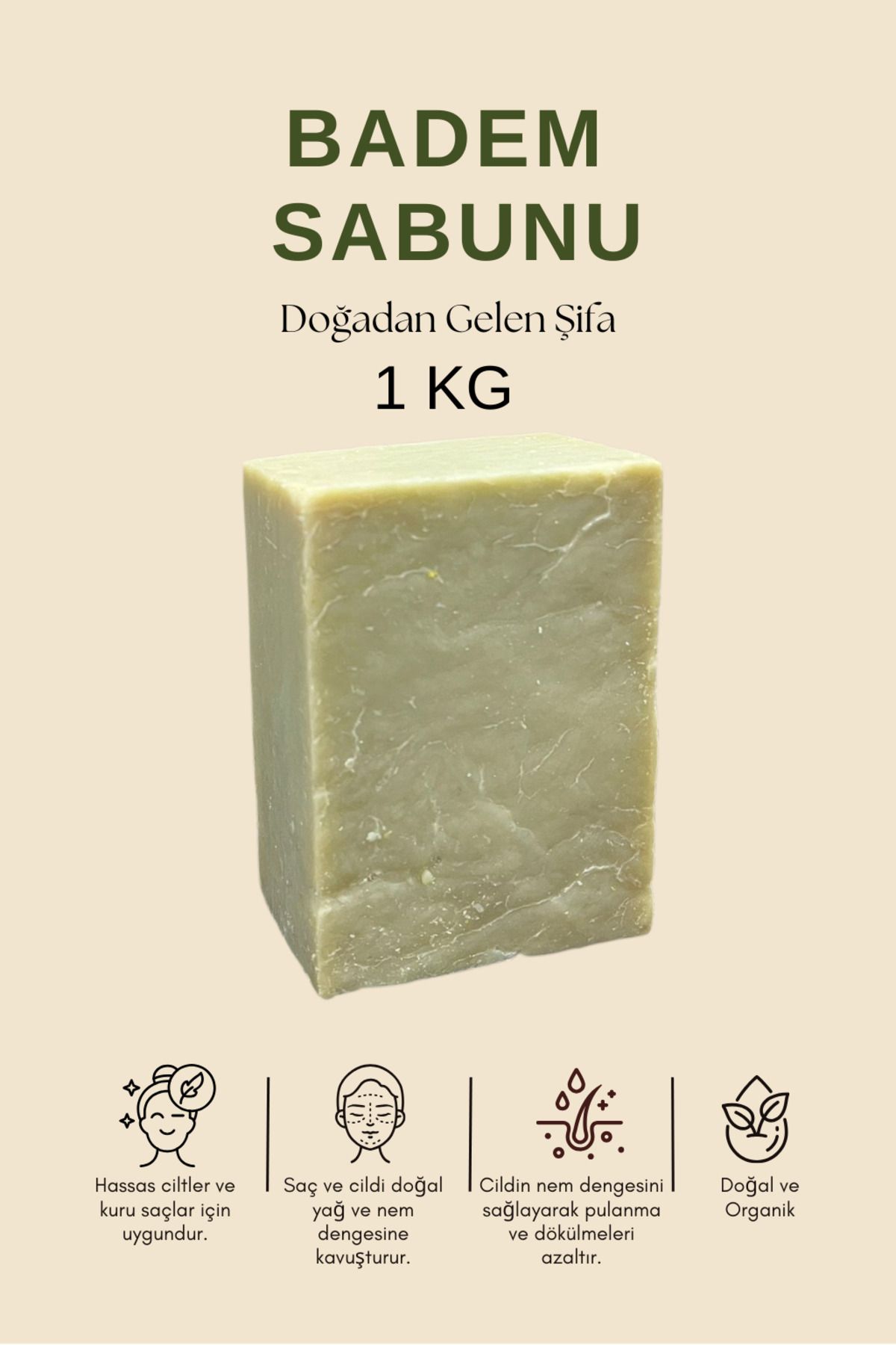 Mehmet Dede 1 KG Badem Sabunu - Besler, Yeniler, Yumuşatır
