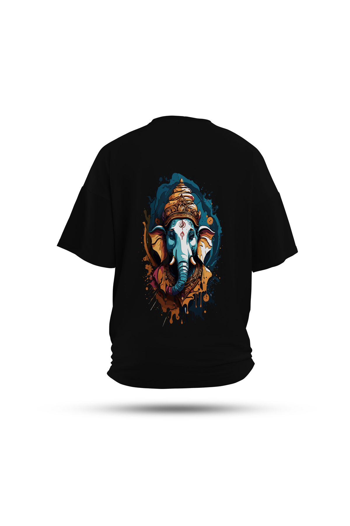 Zestia Unisex T-Shirt, Fil Sırt Baskılı, Regular, %100 Pamuk, Siyah T-Shirt No: 0039