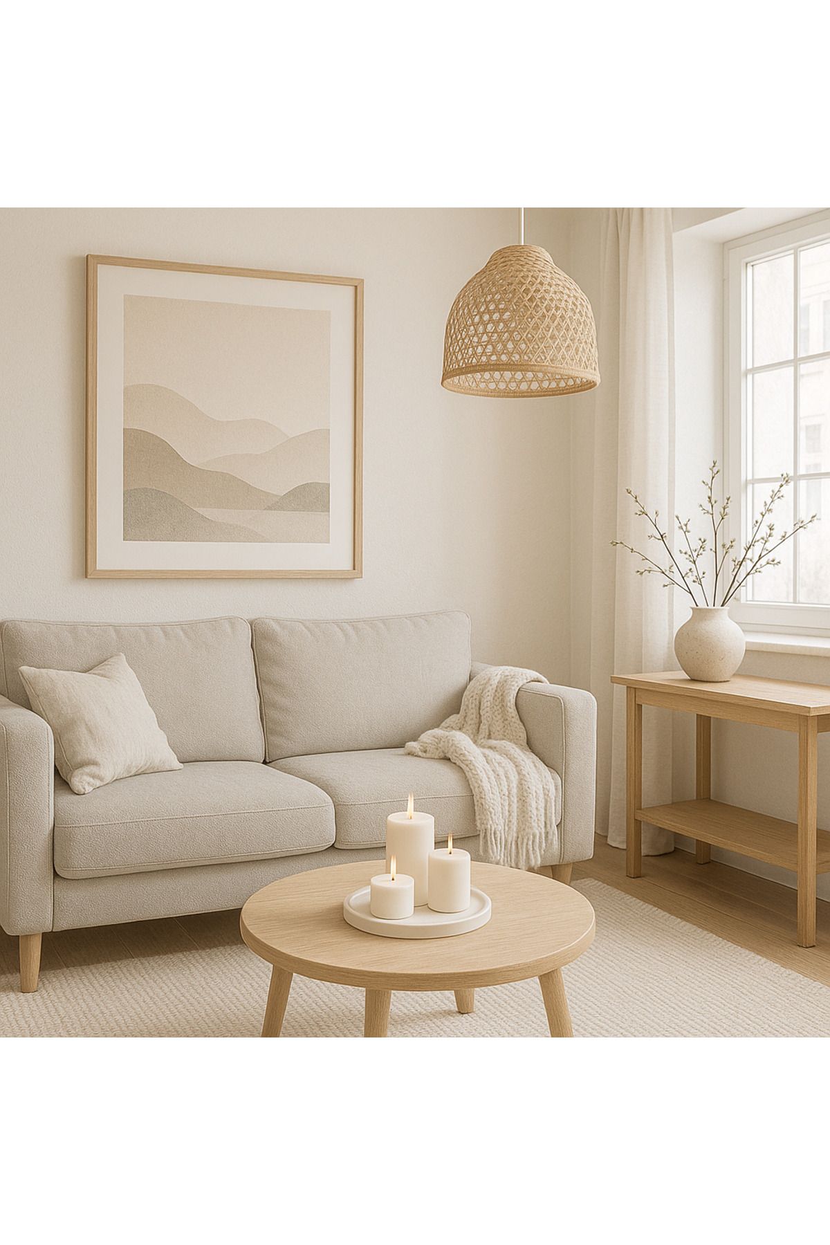 Arteliss İskandinav Bohem Tarzı 3'lü Silindir Set Premium Amber Kokulu Mum | Minimal Dekoratif Obje