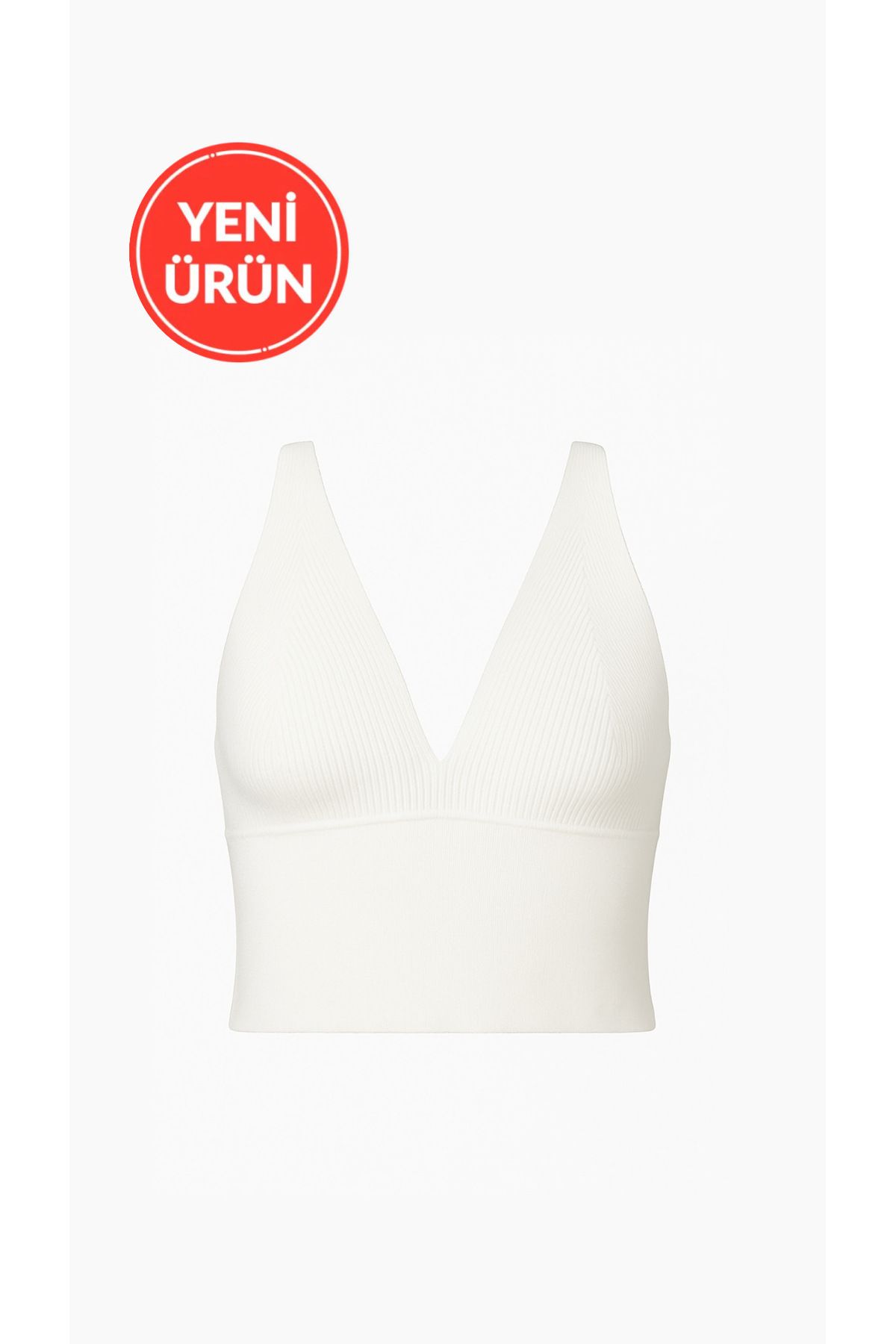 Perryes Kadın İnce Askılı Triko Şık Crop Top Bluz\Büstiyer