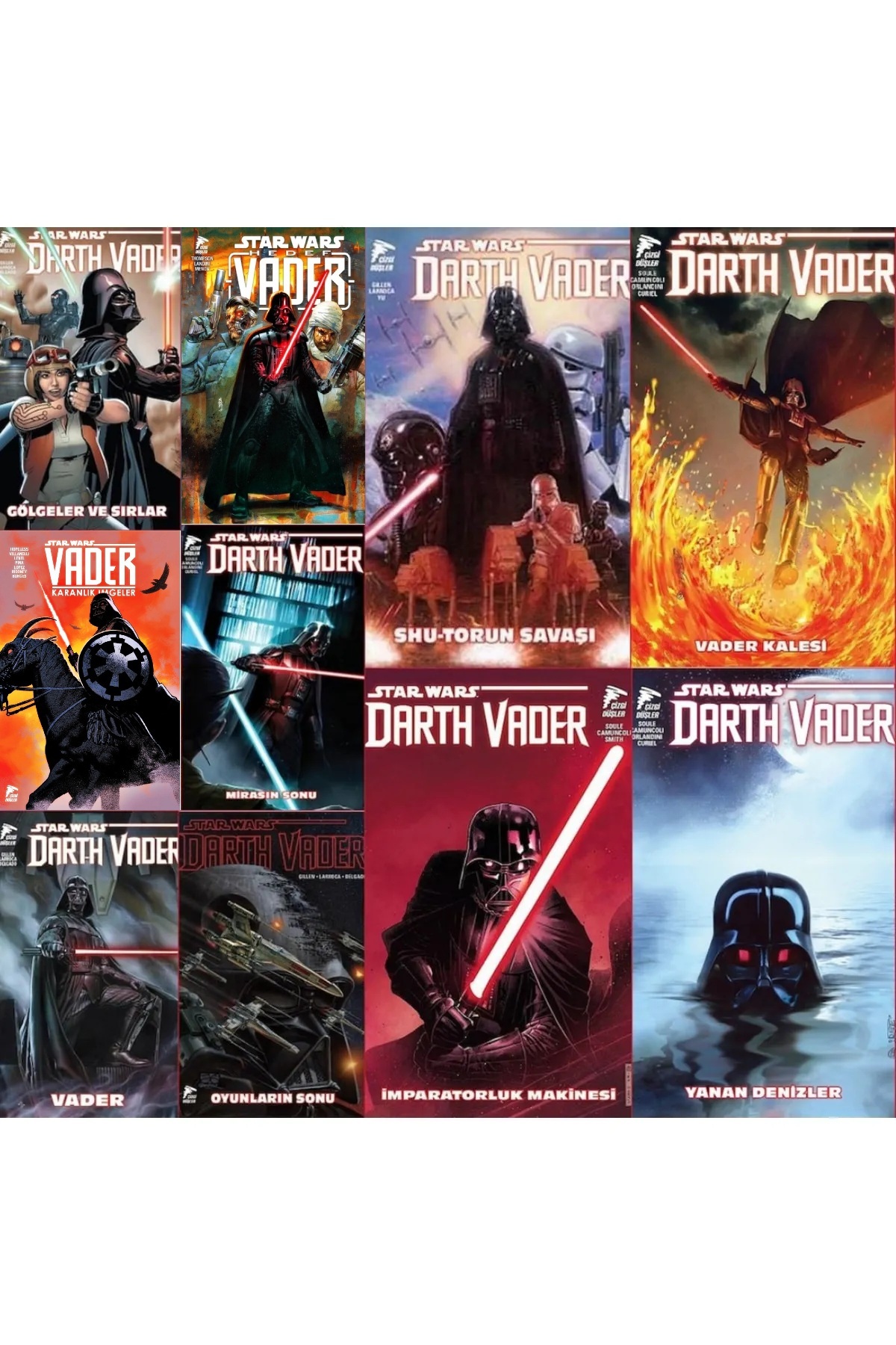 Çizgi Düşler Star Wars Darth Vader 10 Kitap Çizgi Roman Set