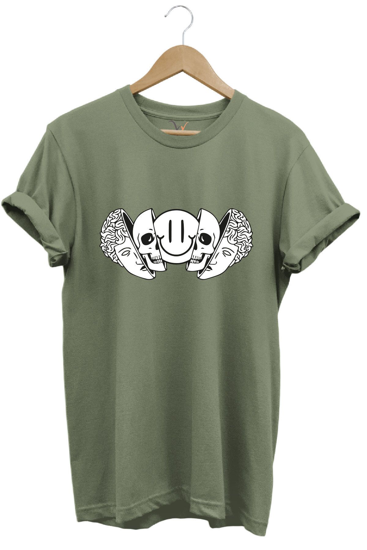 onsrawear Sürreal Grafik Baskılı Unisex %100 Pamuk Yazlık T-Shirt