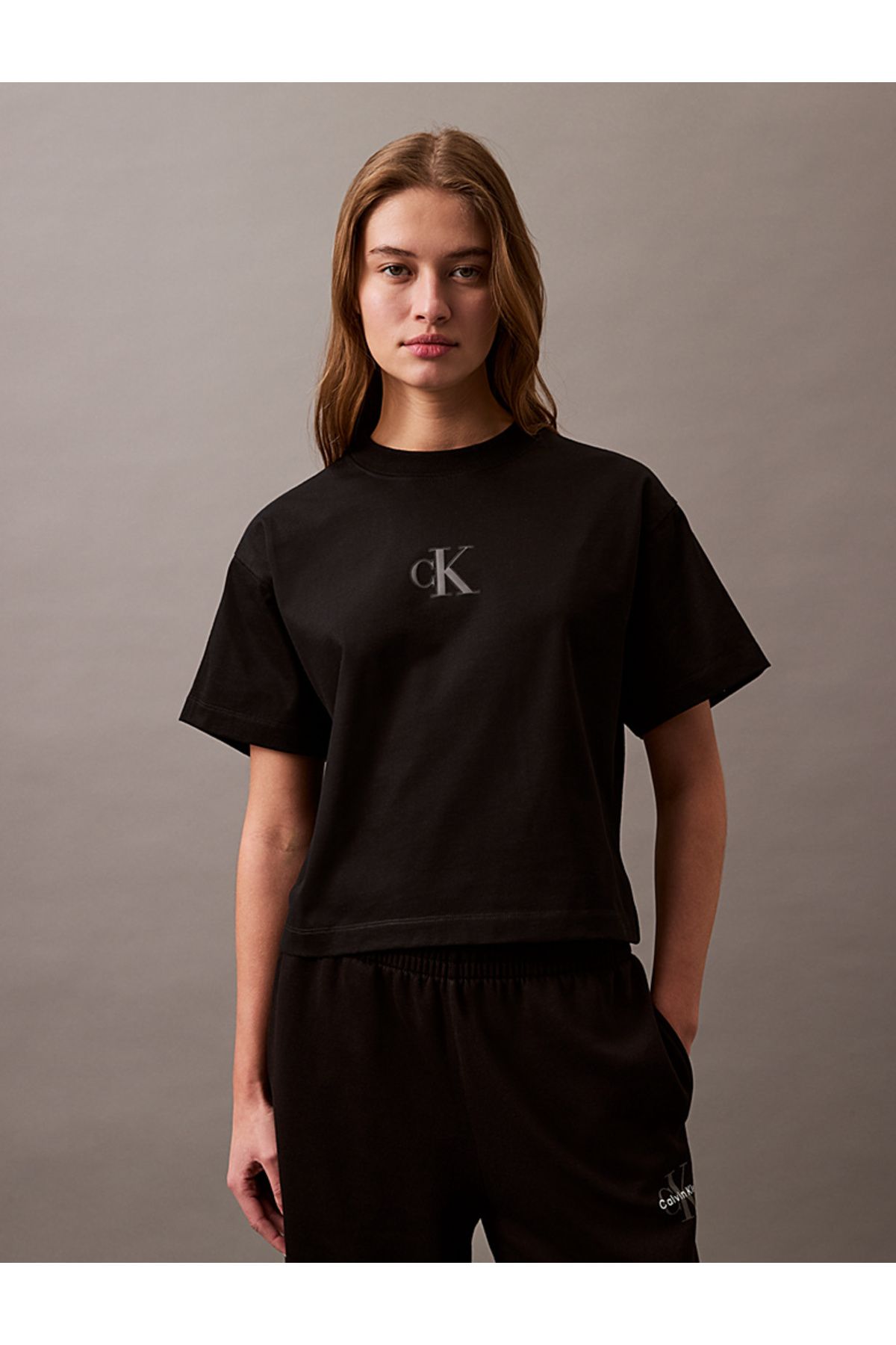 Calvin Klein Cropped Monogram T-Shirt