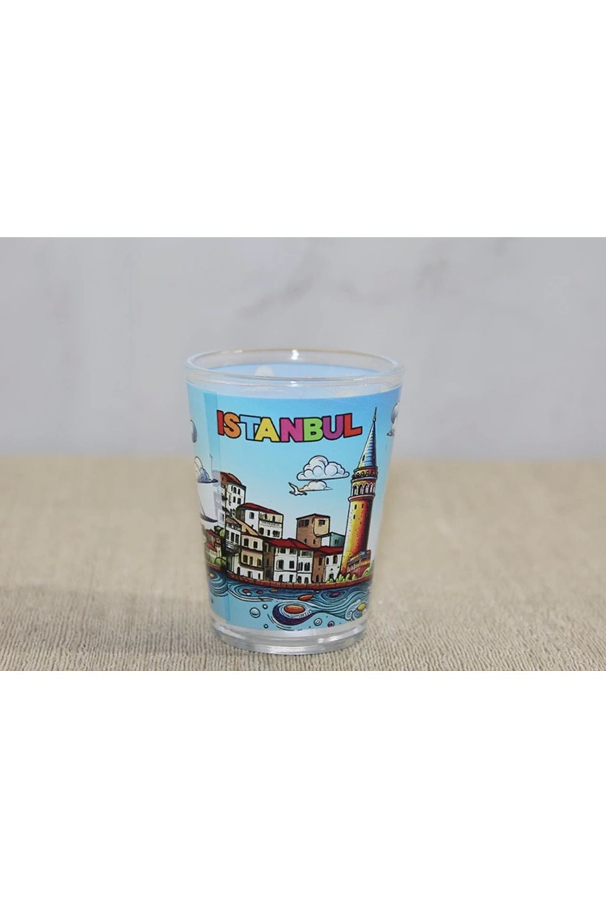 Mu Art İstanbul Temalı Cam Shot Bardak Alk4358