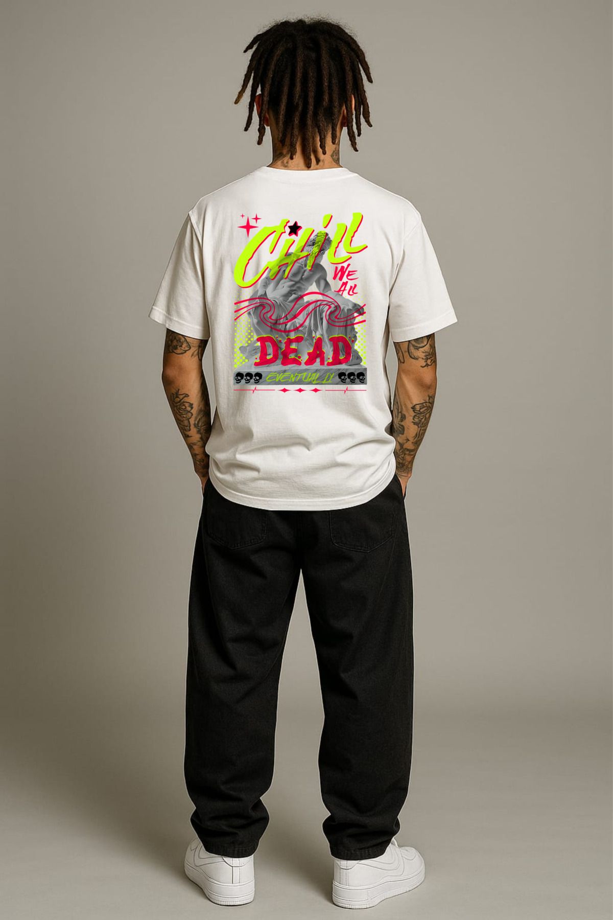 MAYK STREETWEAR OVERSIZE TSHIRT - UNISEX CHILL BASKILI TSHIRT