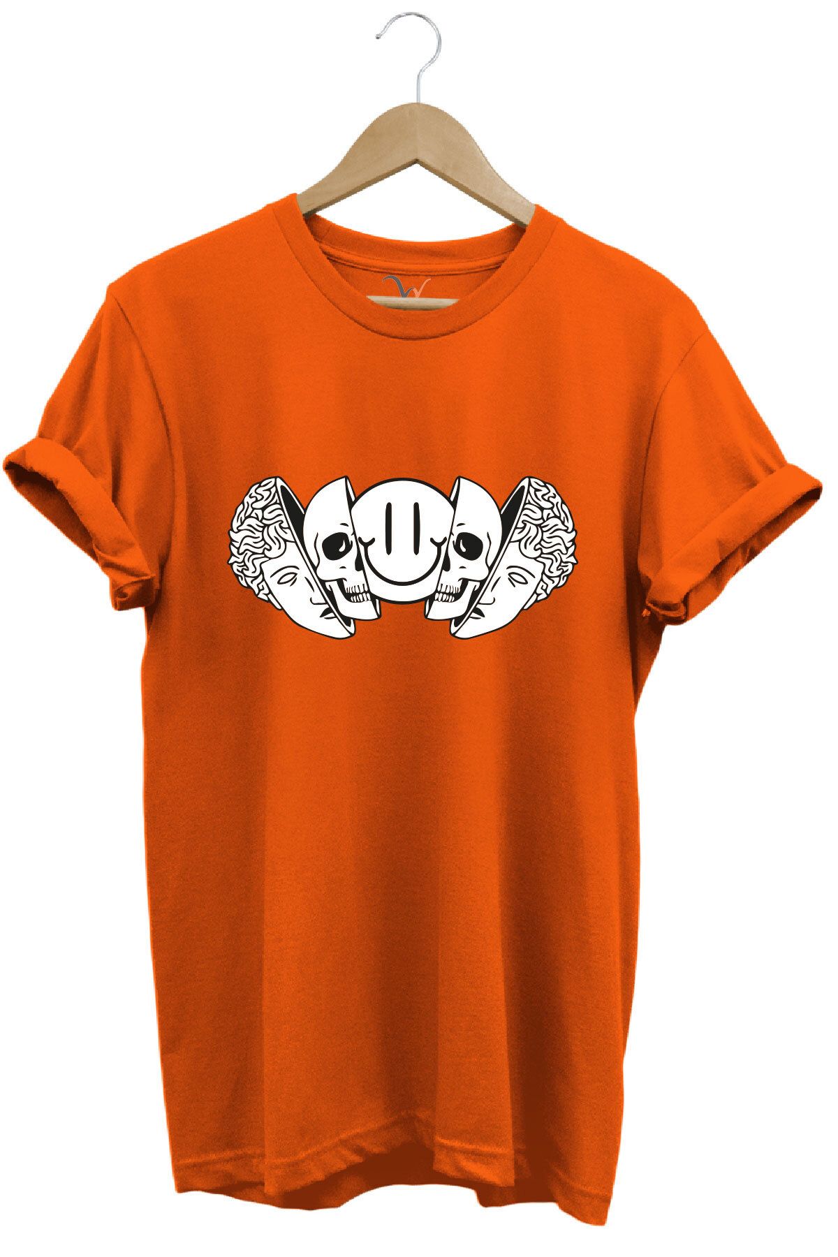 onsrawear Sürreal Grafik Baskılı Unisex %100 Pamuk Yazlık T-Shirt