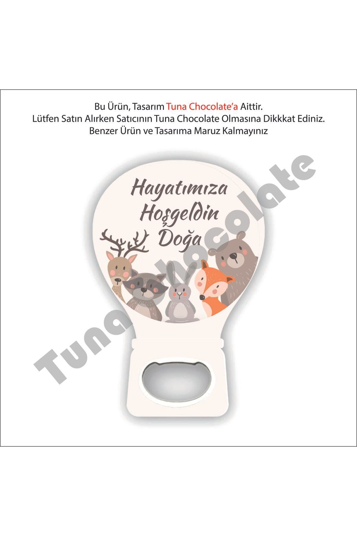 Tuna Chocolate Çikolata & Hediyelik 25 Adet Kişiye Özel Baskılı Açacak Balon Magnet (UV BASKILI)