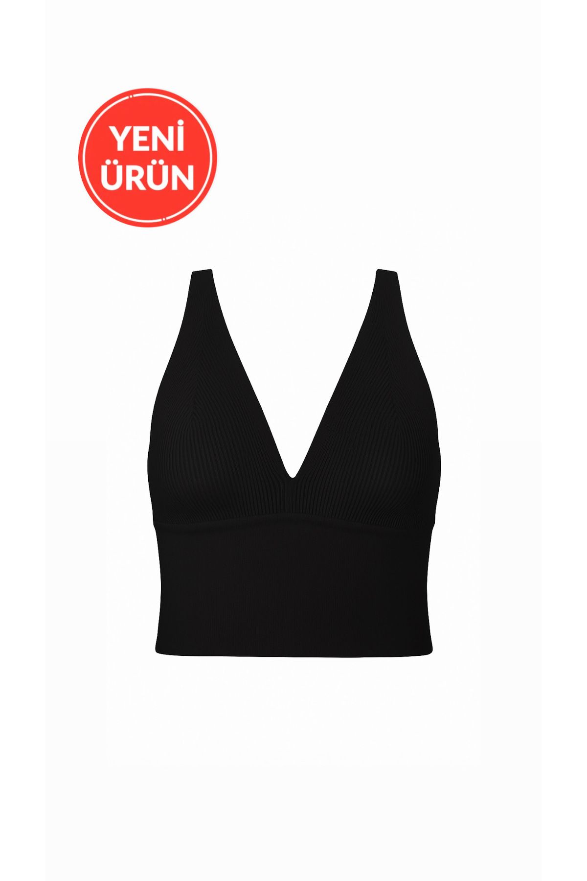 Perryes Kadın İnce Askılı Triko Şık Crop Top Bluz\Büstiyer