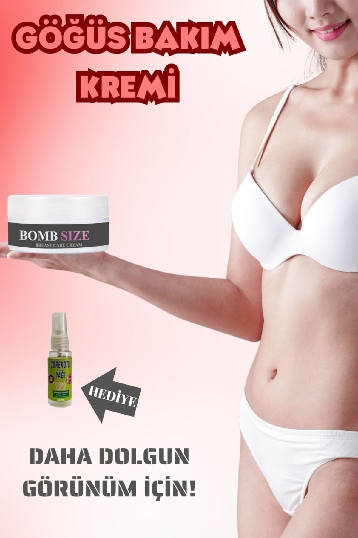 XSECRET Bombsize Göğüs Büy.üt.ücü Ve Sıkı.laş.tı.rıcı 50 ML + Çörek Otu Yağı 30 ML