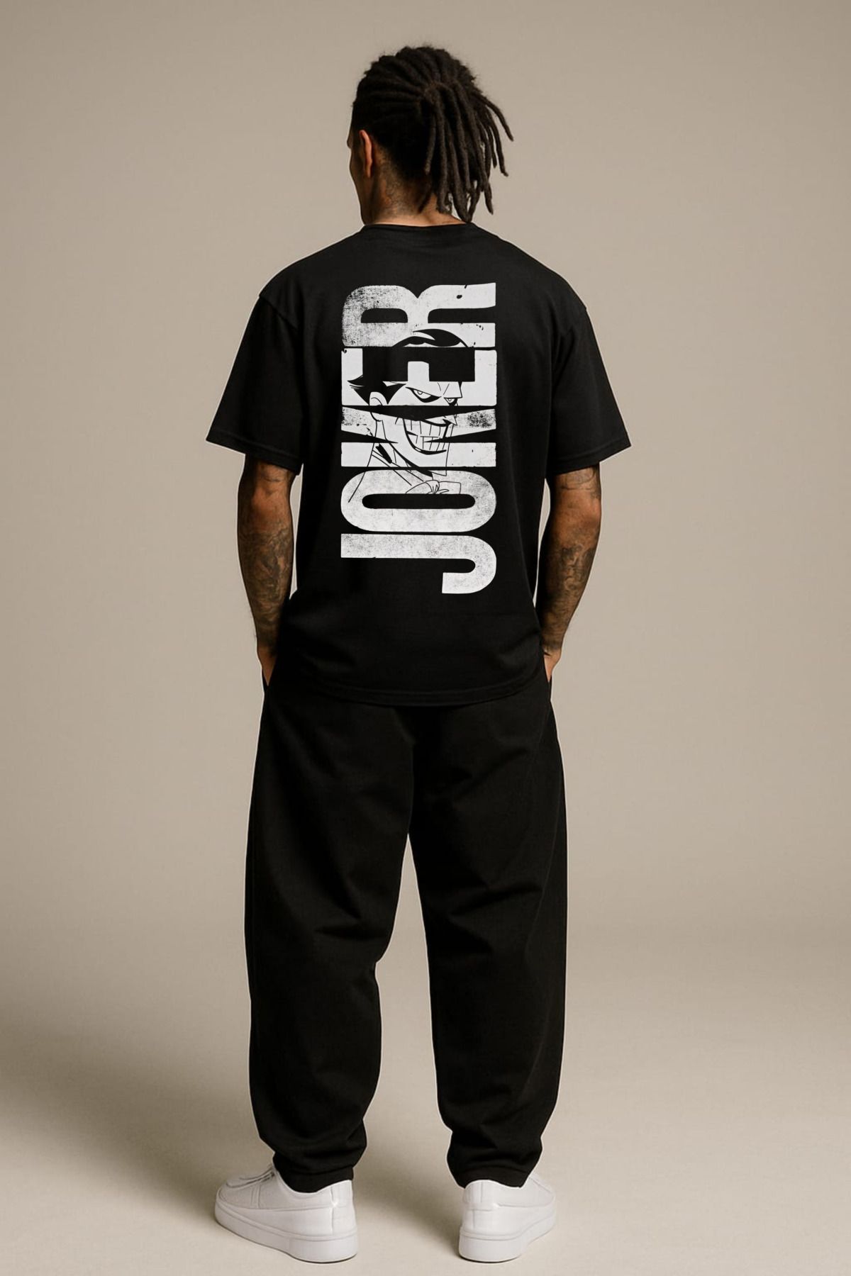 MAYK STREETWEAR OVERSIZE TSHIRT - UNISEX JOKER BASKILI TSHIRT