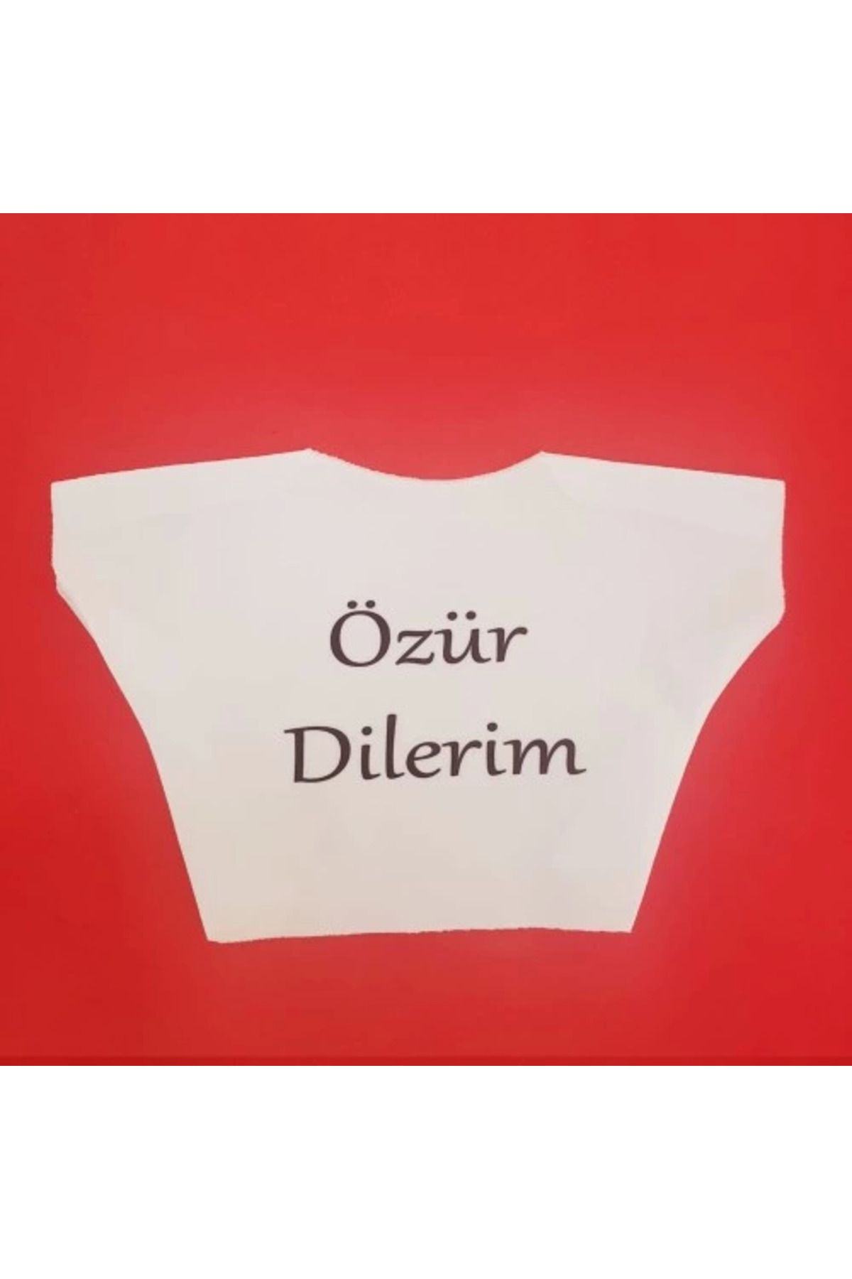 NETWORK ART Özür Dilerim Yazılı Peluş Oyuncak Tişörtü