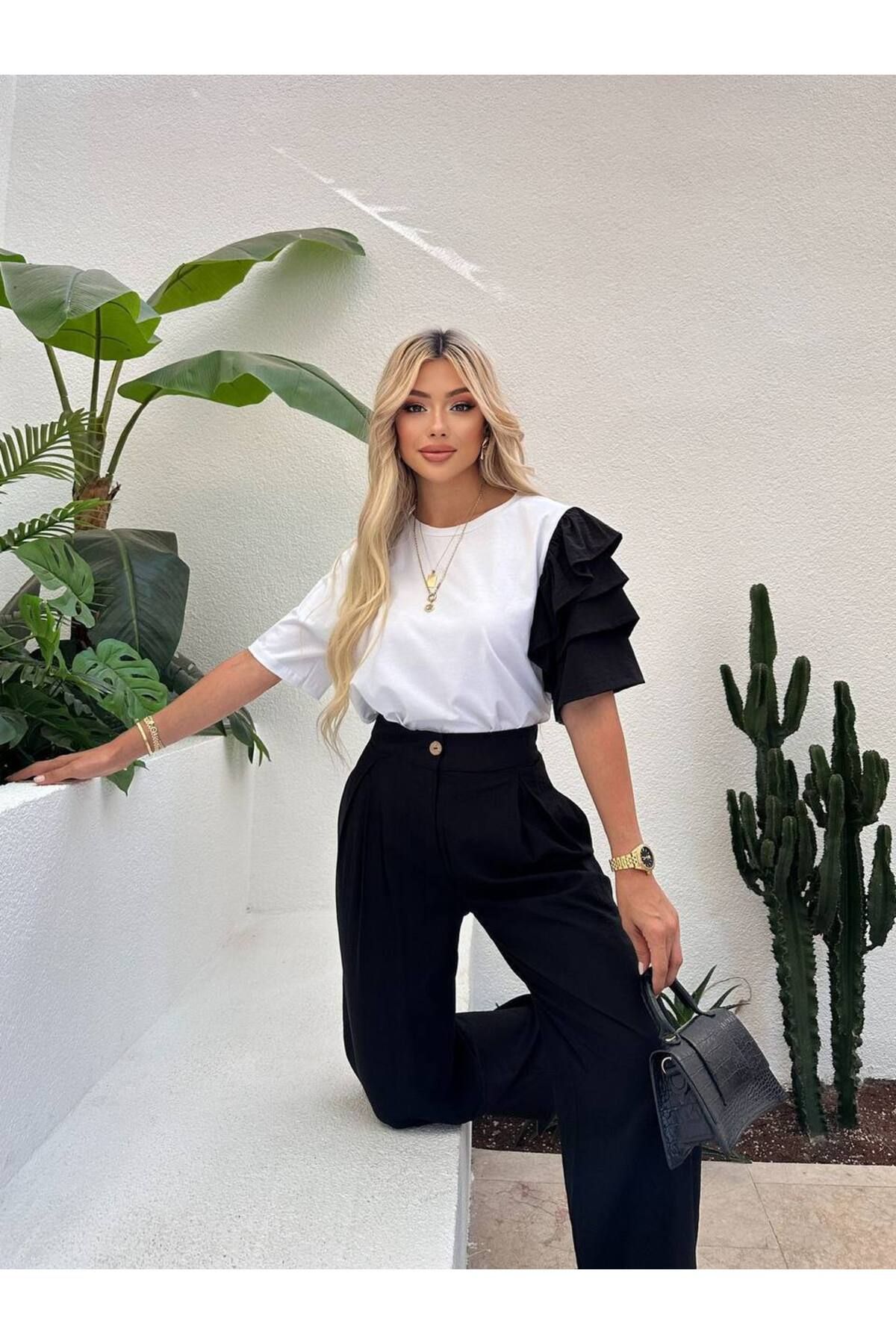 Desingadd Suprem Kumaş T Shirt Detaylı İkili Takım S M L XL XXL
