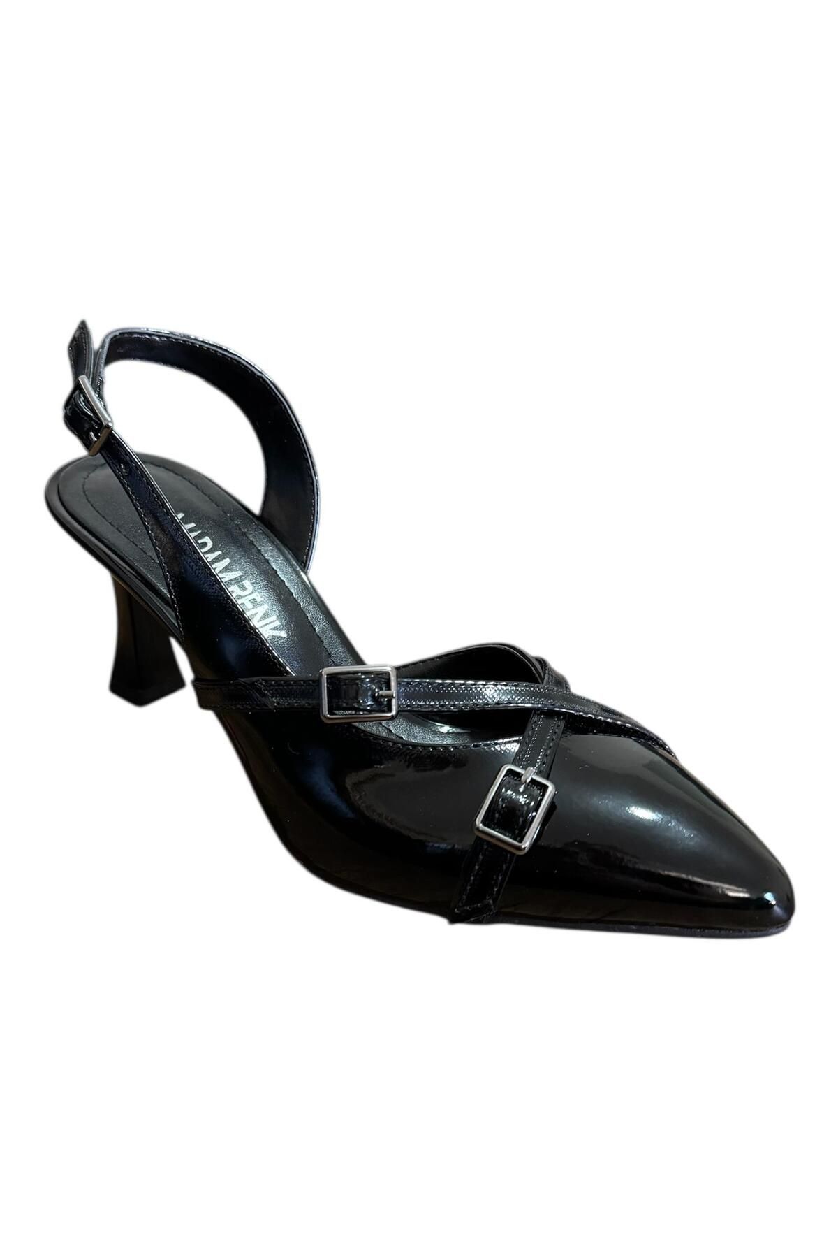 Multi Polo Siyah Kadın Topuklu Ayakkabı - Yüksek Topuklu Stiletto Ultra Rahat Taban
