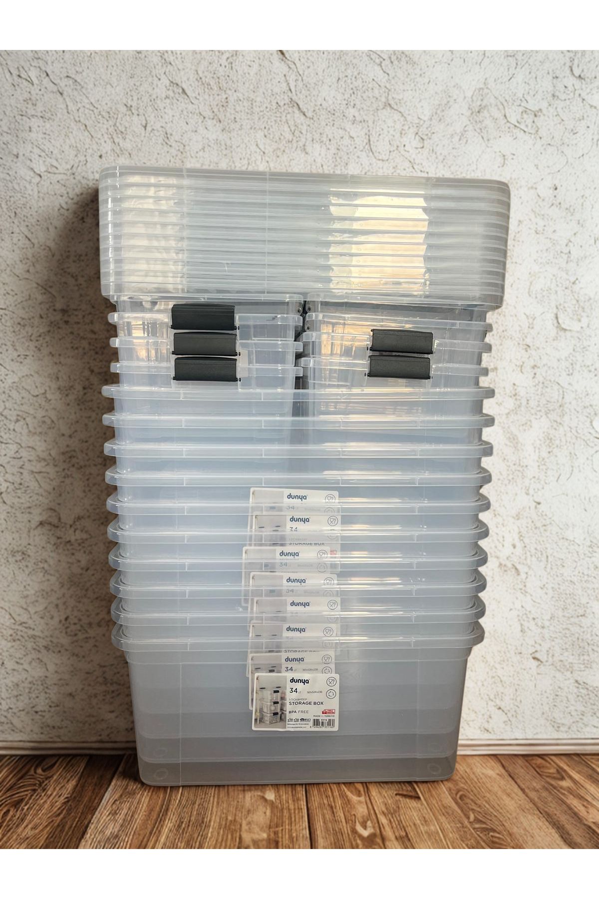 Canbaz Home Mega Saklama Kutusu Seti (10x34L + 5x10.5L + 6x4.5L)
