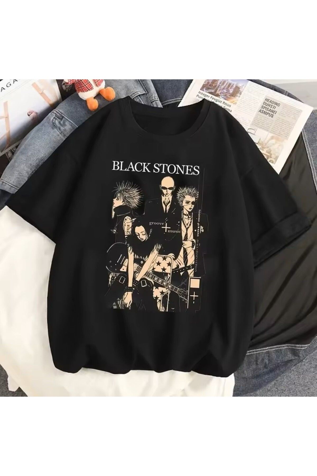 LEIVOR Blackstones Baskılı T-shirt