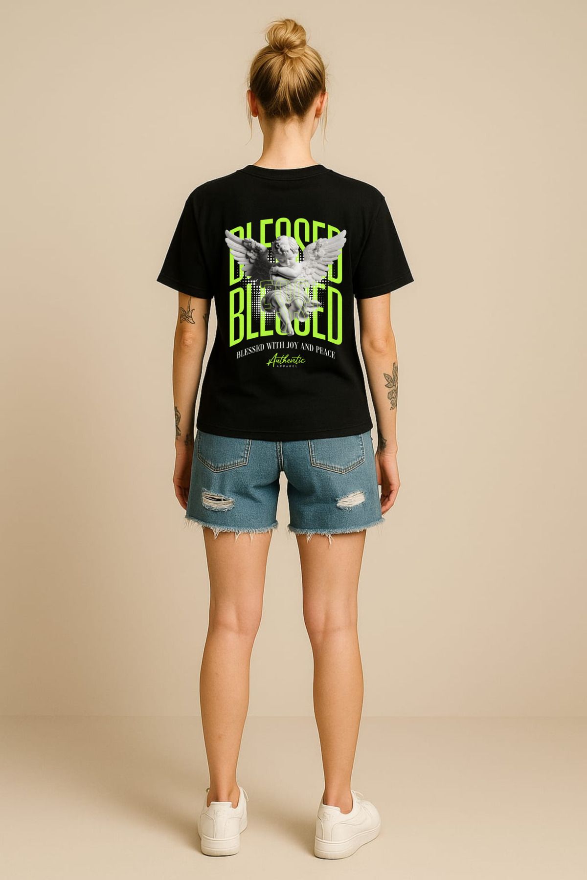 MAYK STREETWEAR OVERSIZE TSHIRT - UNISEX BLESSED BASKILI TSHIRT