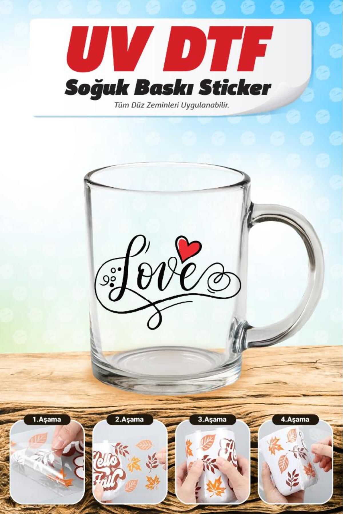 t tuğset etiket Desenli Kupa Bardak Sarma Transfer Etiketi (Laptop Tablet Bavul Cam Duvar) Kabartma Sticker Çıkartm