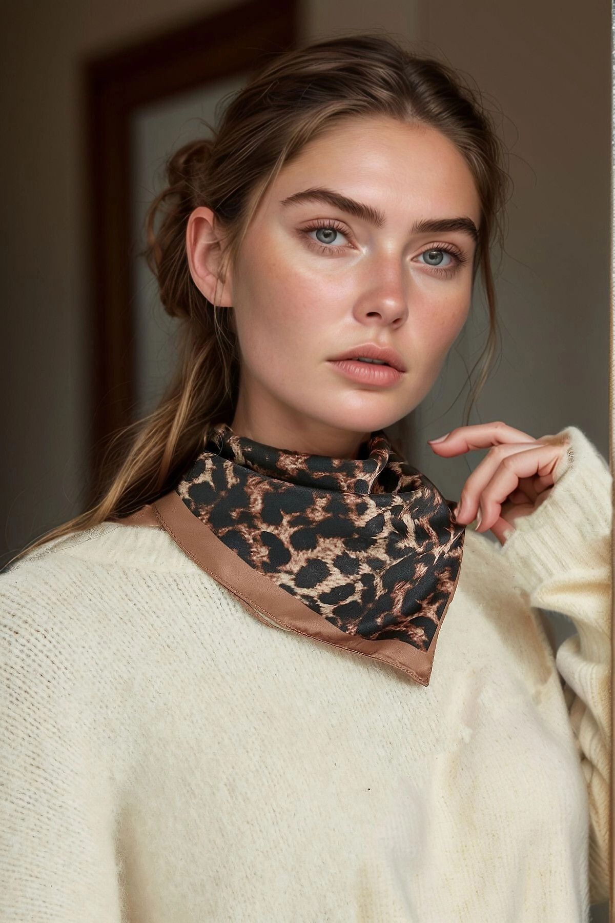 bacc Leopar Leopar Desenli Bandana Fular BCNSV-2513486