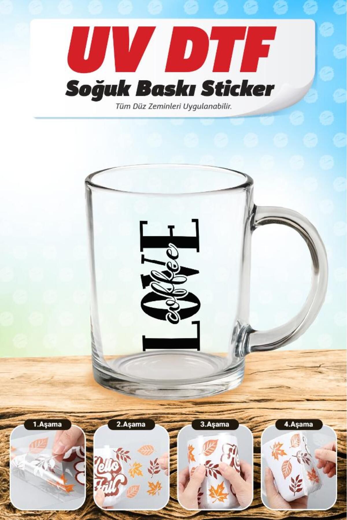 t tuğset etiket Desenli Kupa Bardak Sarma Transfer Etiketi (Laptop Tablet Bavul Cam Duvar) Kabartma Sticker Çıkartm