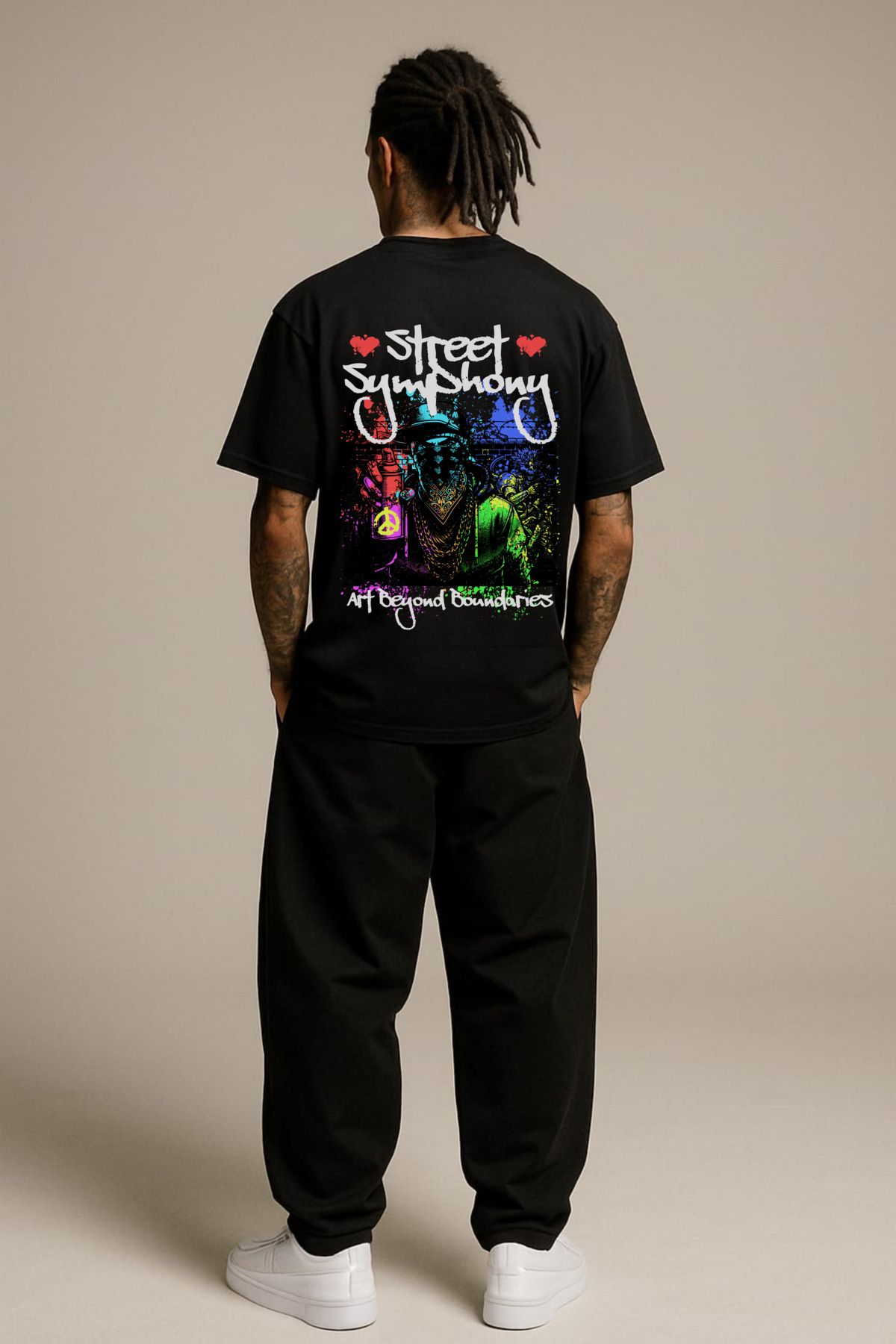 MAYK STREETWEAR OVERSIZE TSHIRT - UNISEX STREET SYMPHONY BASKILI TSHIRT