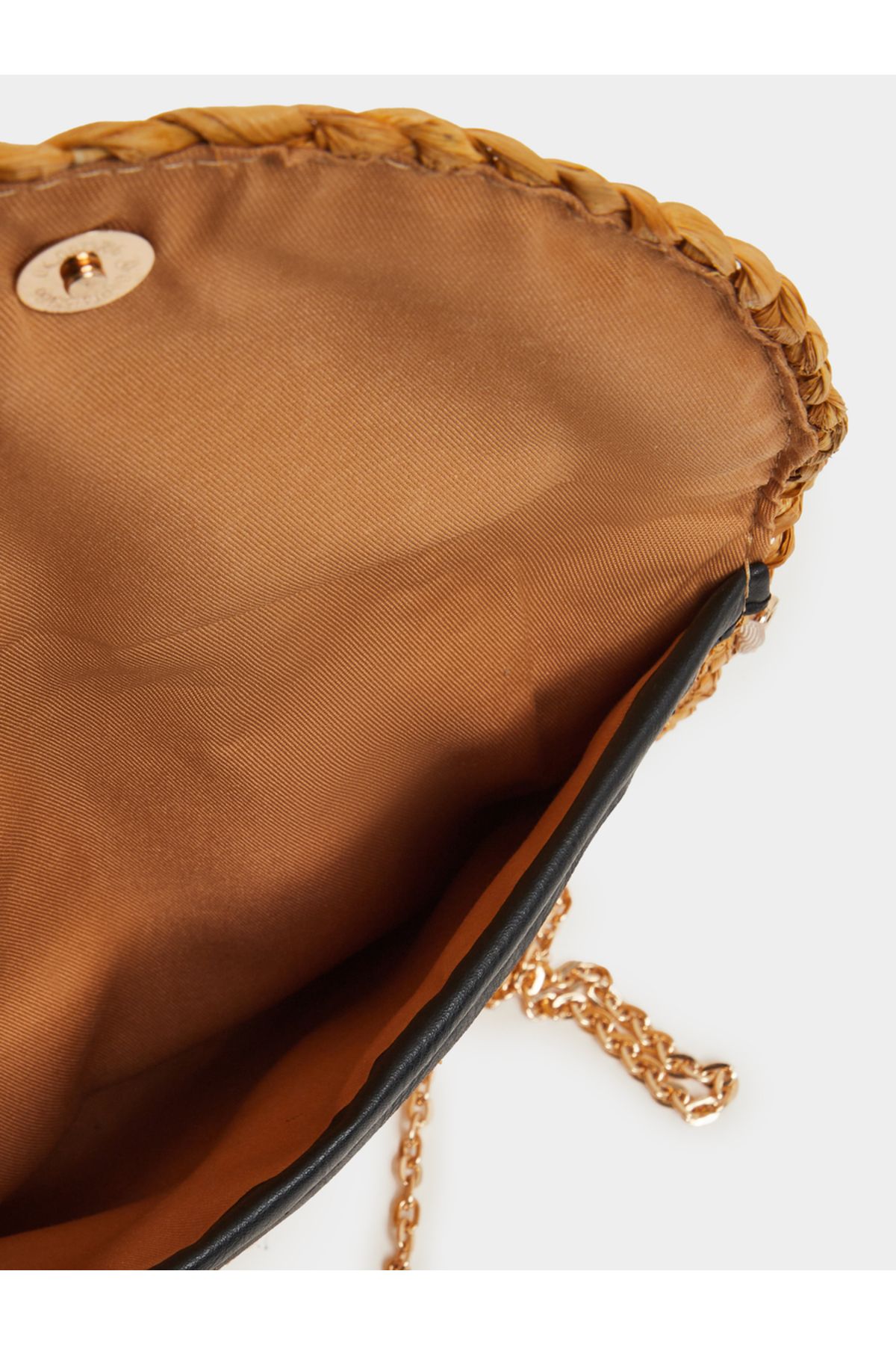 Styli-Weave Design Straw Clutch with Chain Strap 4