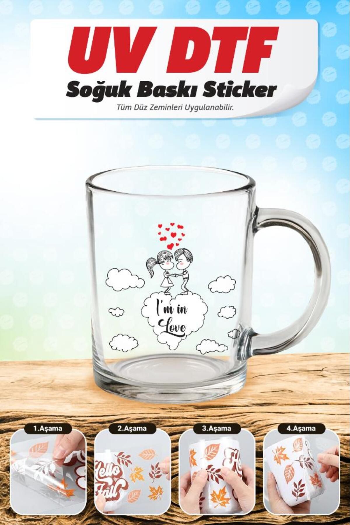 t tuğset etiket Desenli Kupa Bardak Sarma Transfer Etiketi (Laptop Tablet Bavul Cam Duvar) Kabartma Sticker Çıkartm