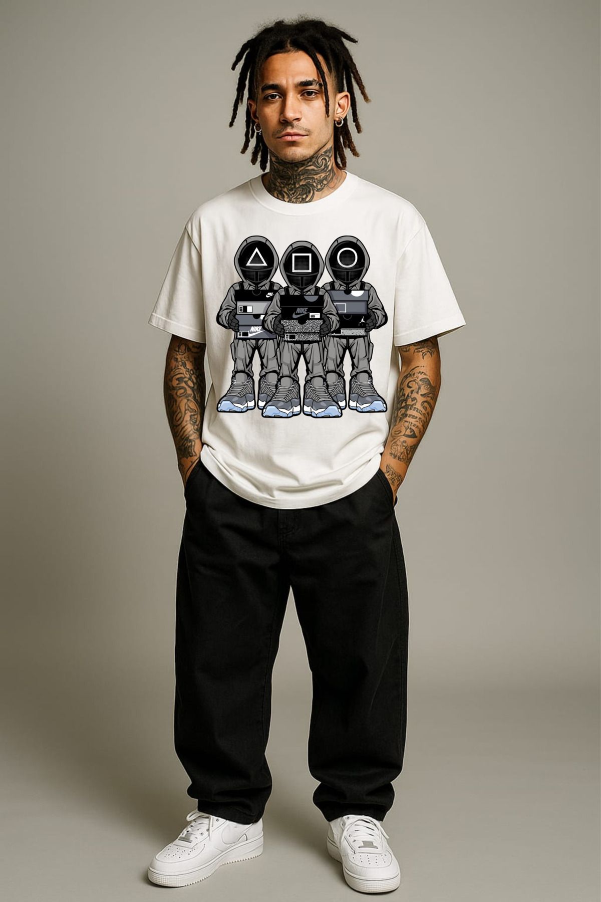 MAYK STREETWEAR OVERSIZE TSHIRT - UNISEX SQUID GAME BASKILI TSHIRT