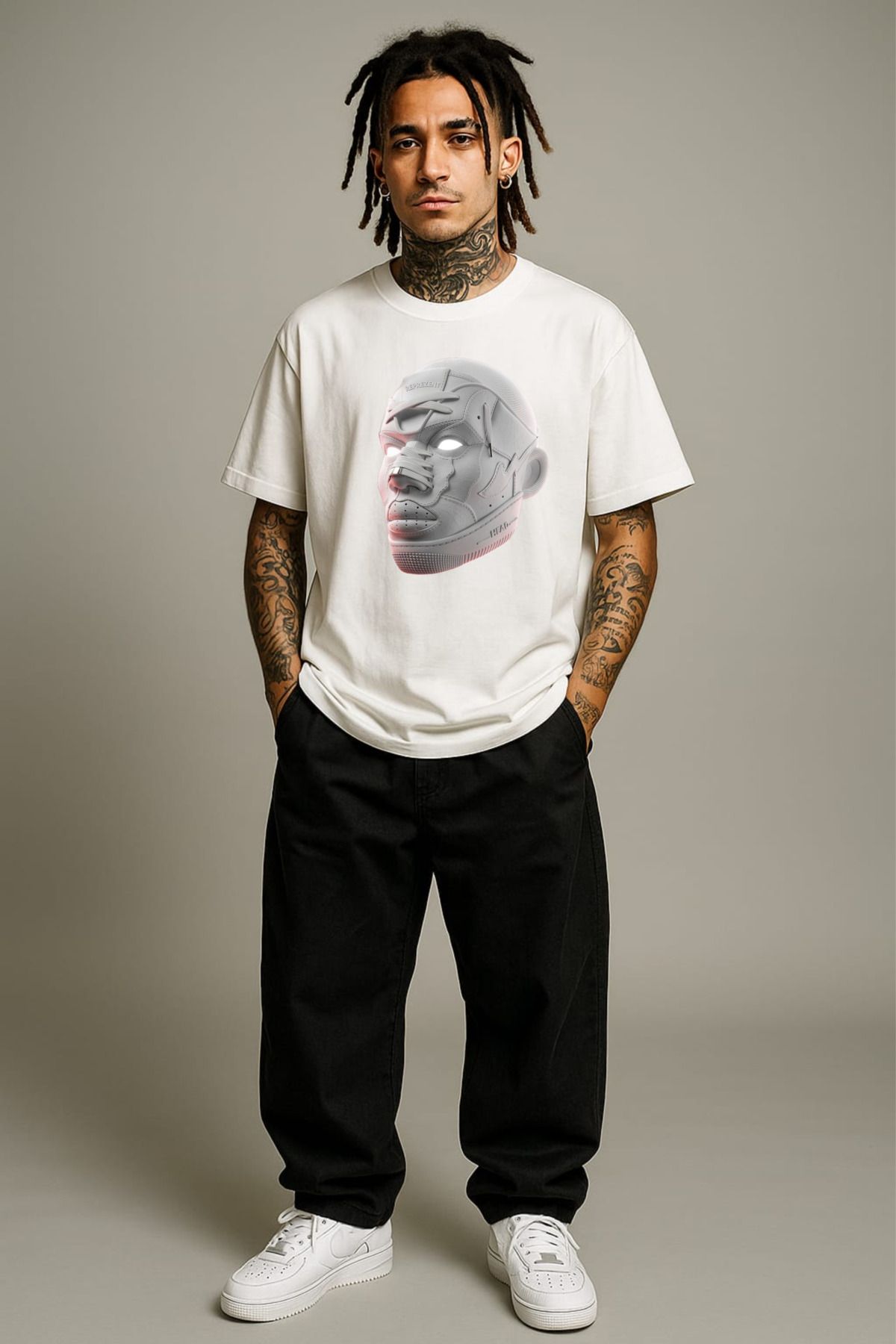 MAYK STREETWEAR OVERSIZE TSHIRT - UNISEX SNEAKER HEADS BASKILI TSHIRT