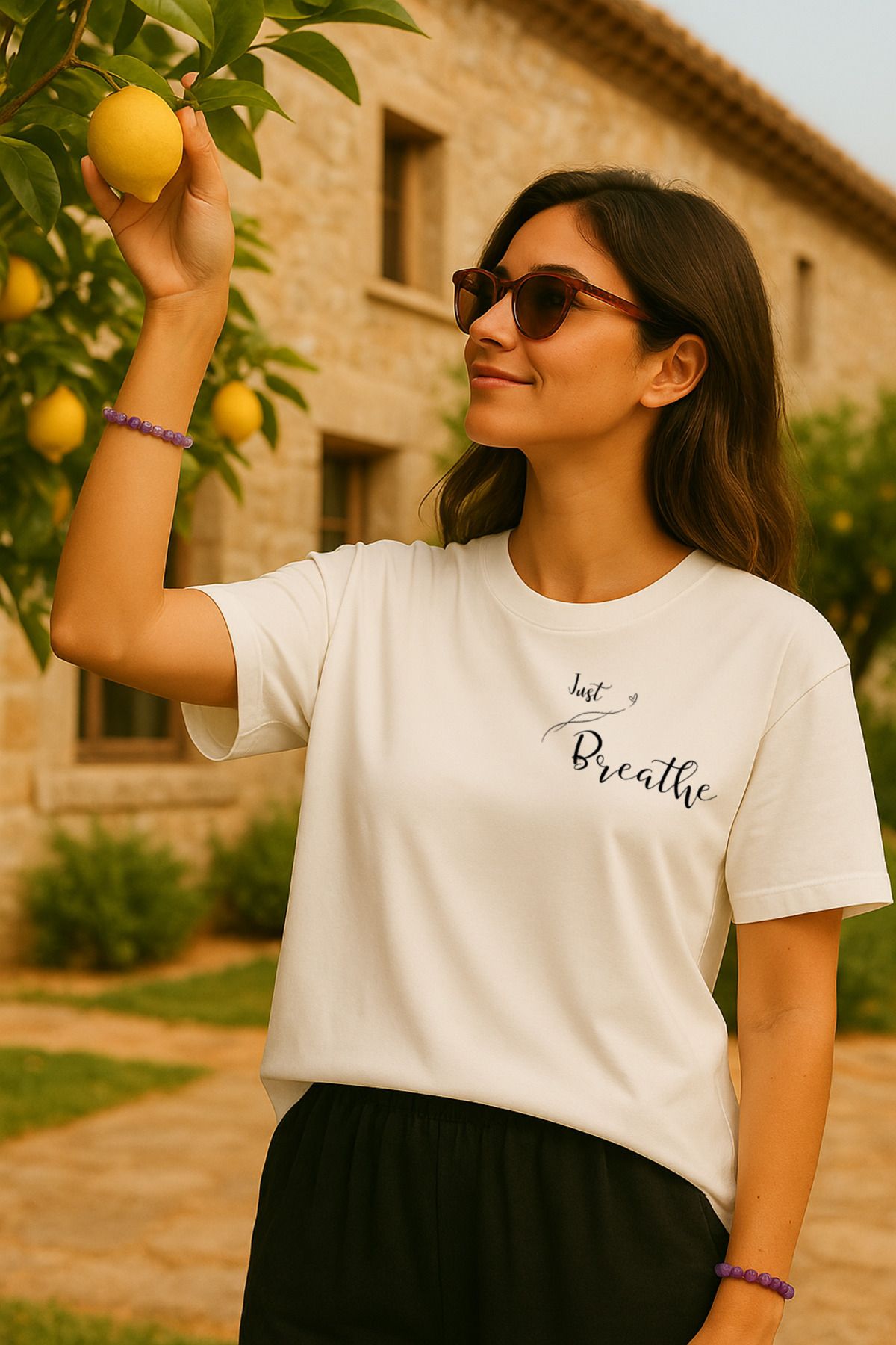 MODA OHFOZA | Erkek Beyaz Breathe Baskılı %100 Pamuk T-Shirt