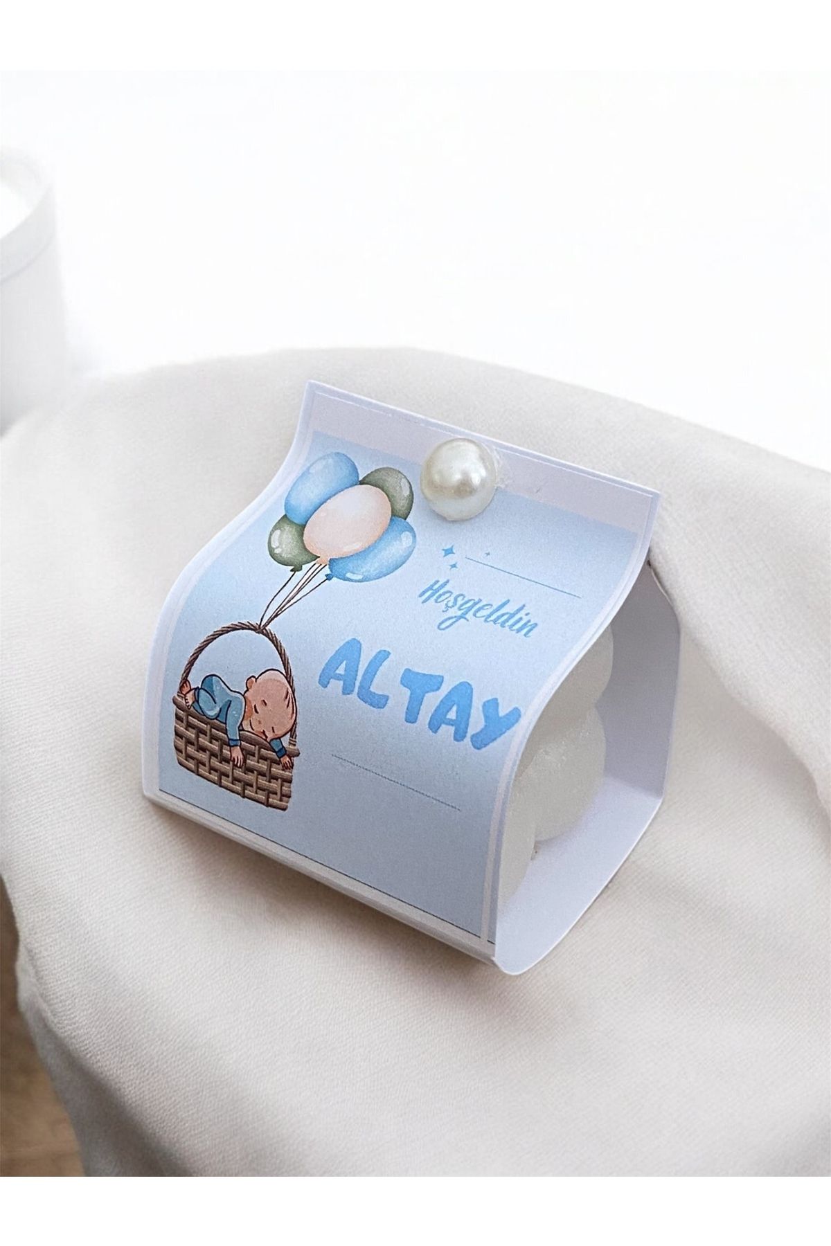 Biepoksi Bebek Hediyelik Kız Erkek İsme Özel Bubble Mum Kartlı 15 Adet