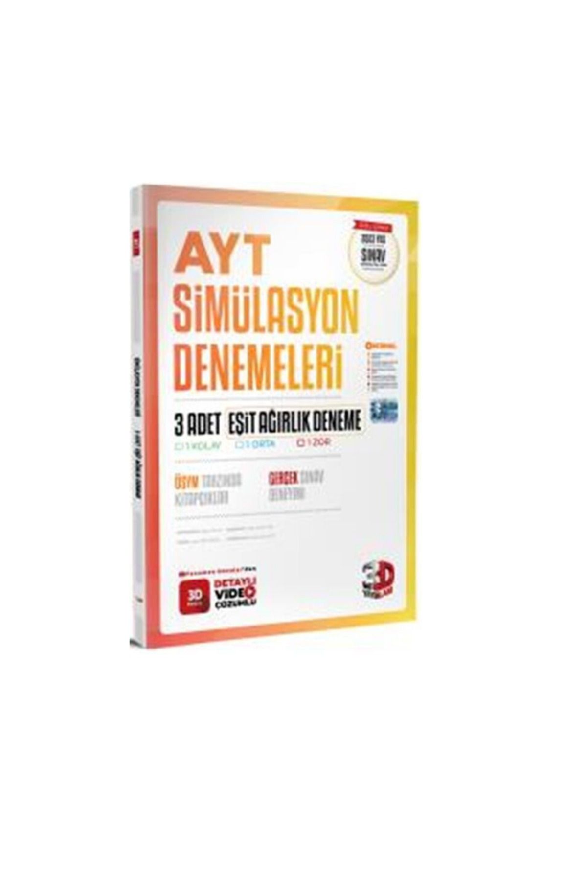 Marsis Yayınları 3D Yayınları AYT Eşit Ağırlık 3 lü Simülasyon Genel Deneme