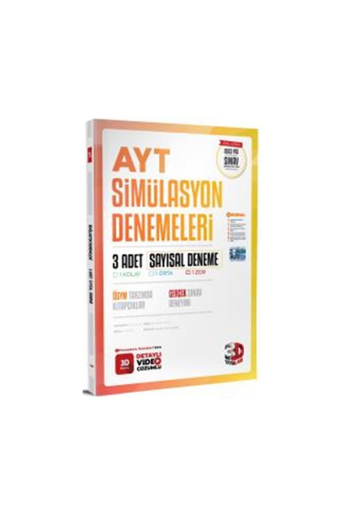 Marsis Yayınları 3D Yayınları AYT Sayısal 3 lü Simülasyon Genel Deneme