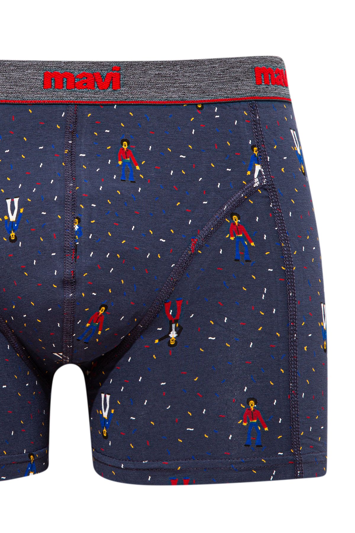 Mavi-Navy Blue Graphic Printed Boxers -091711-28417 2