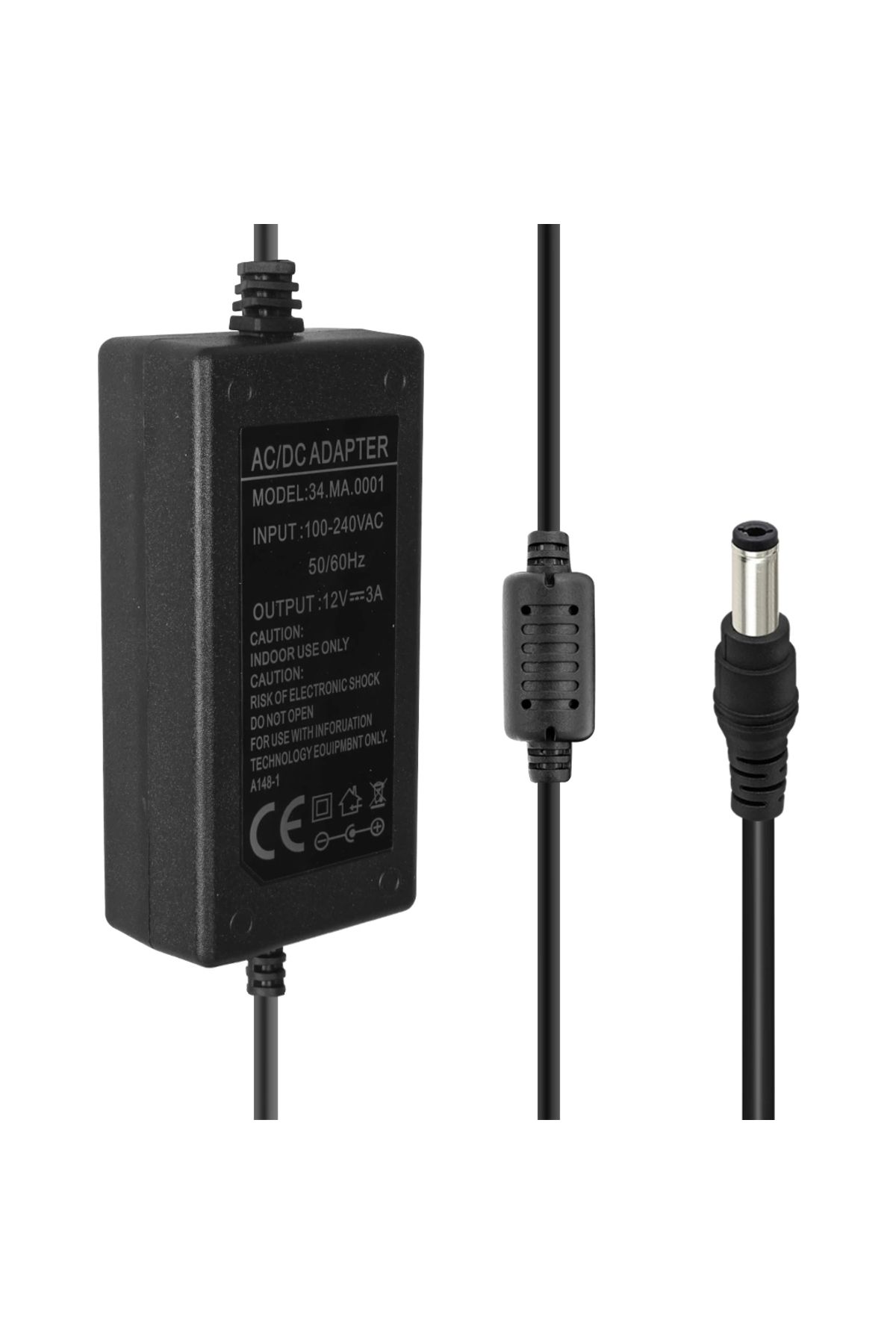 emosavm 12 Volt - 3 Amper 5.5*2.5 Uçlu Plastik Kasa Masaüstü Adaptör