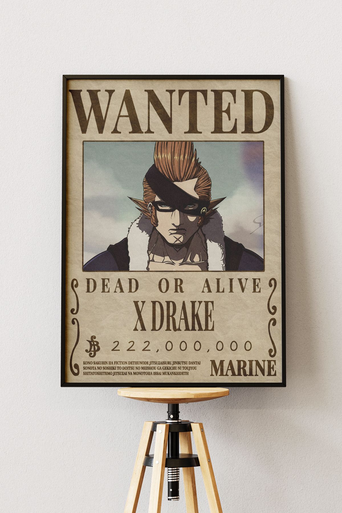 Anime Marketi One Piece Wanted Tasarımlı Çerçevesiz Poster 33x48 Boyutunda