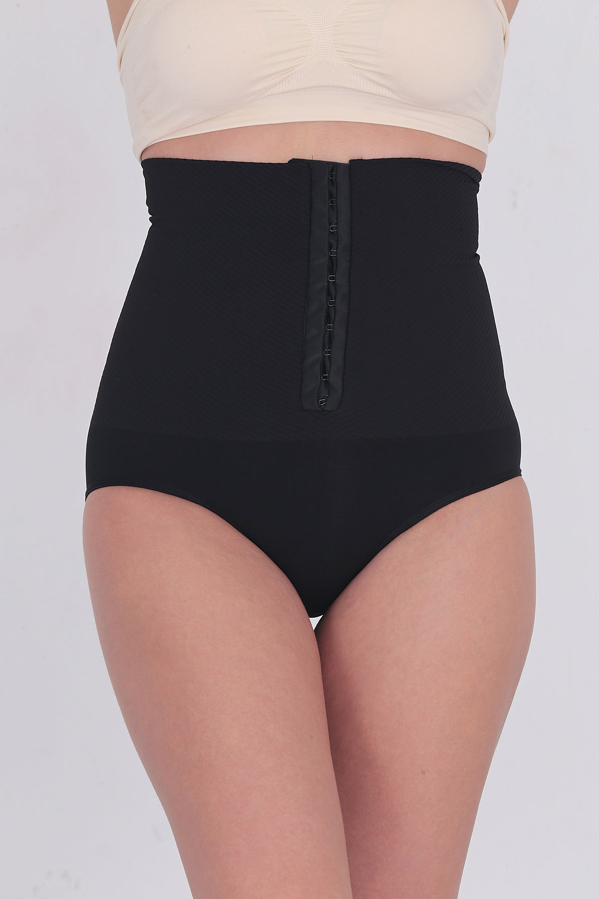 bazaar-turkey all you need Agraflı Yüksek Bel Slip Korse 5521 Siyah