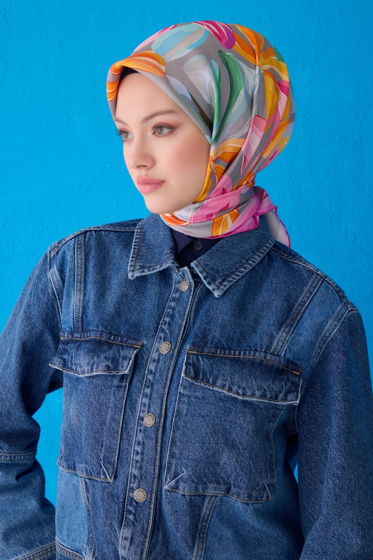Belli Saf İpek Eşarp 4107D (Twill İpek) 90 x 90 Fuşya - 34