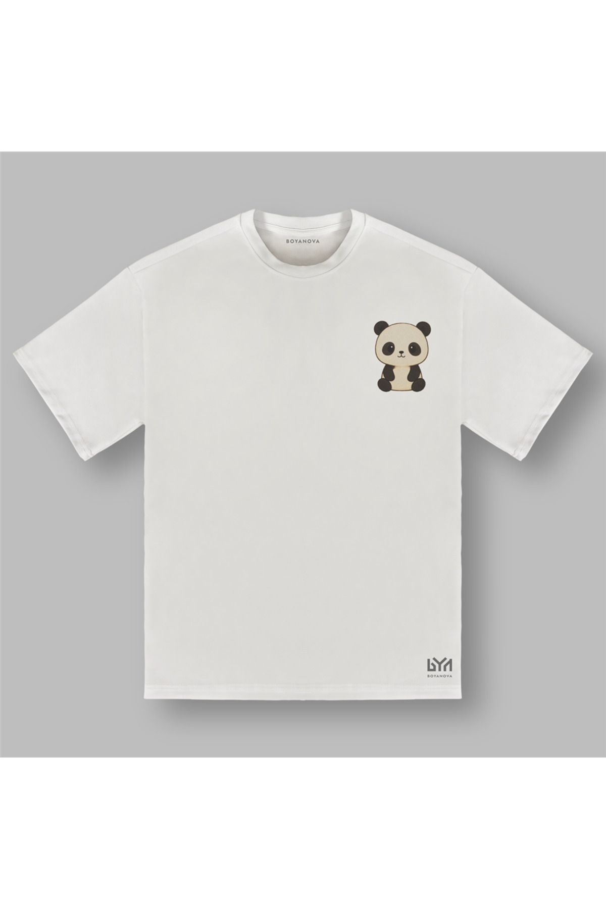 BOYANOVA Panda Figürlü Oversize Şeker Tişört
