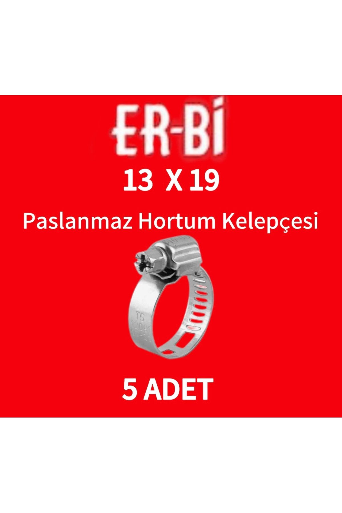 TG STEEL DESİNG Erbi 13-19 mm Paslanmaz Metal Hortum Kelepçesi – 50 ’li Paket