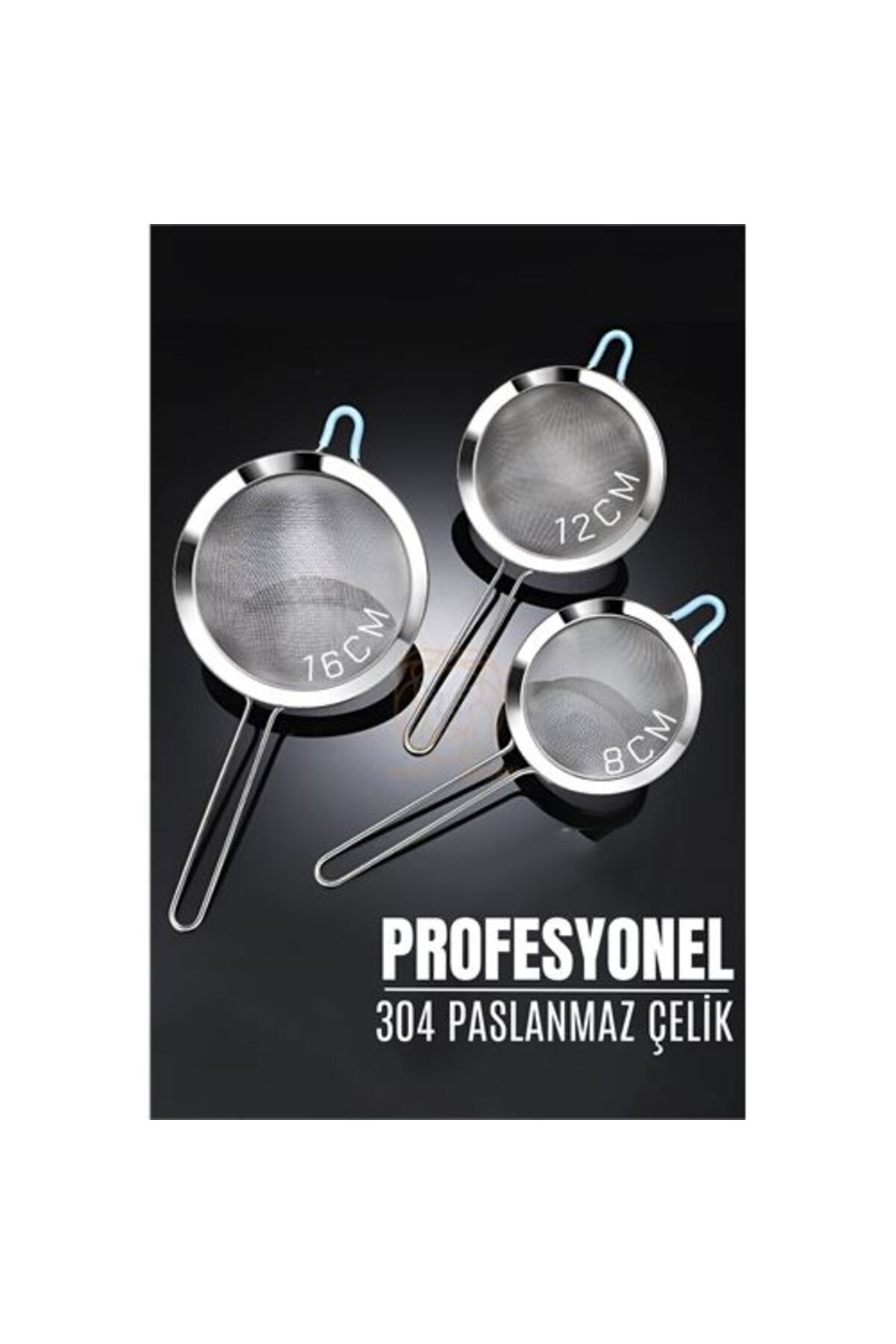 MR RZN STORE 3 Boy Süzgeç Seti 304 Paslanmaz Çelik Spiderweb Design