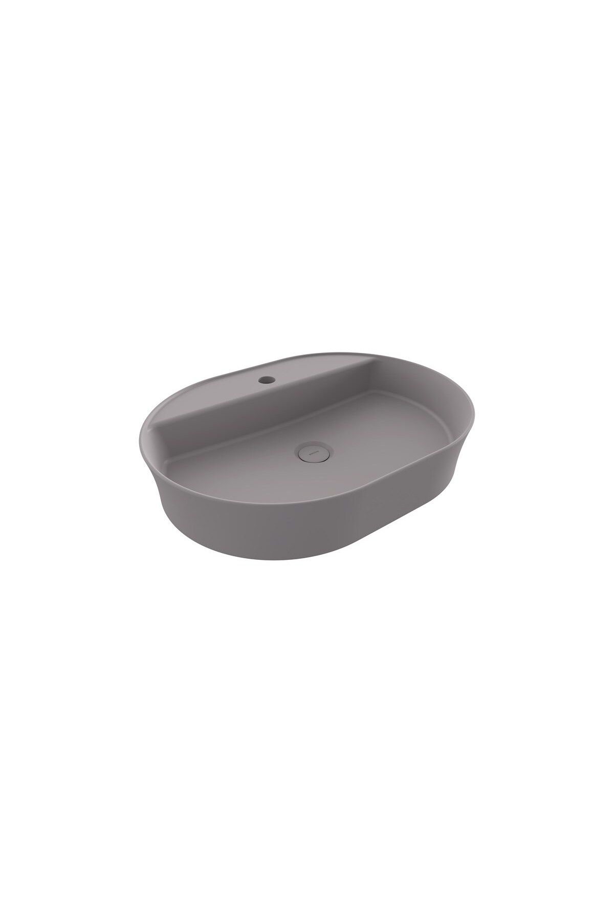 Bocchi Sottile Slim 60 cm Oval Mat Gri Tezgah Üstü Lavabo 1600-006-0126