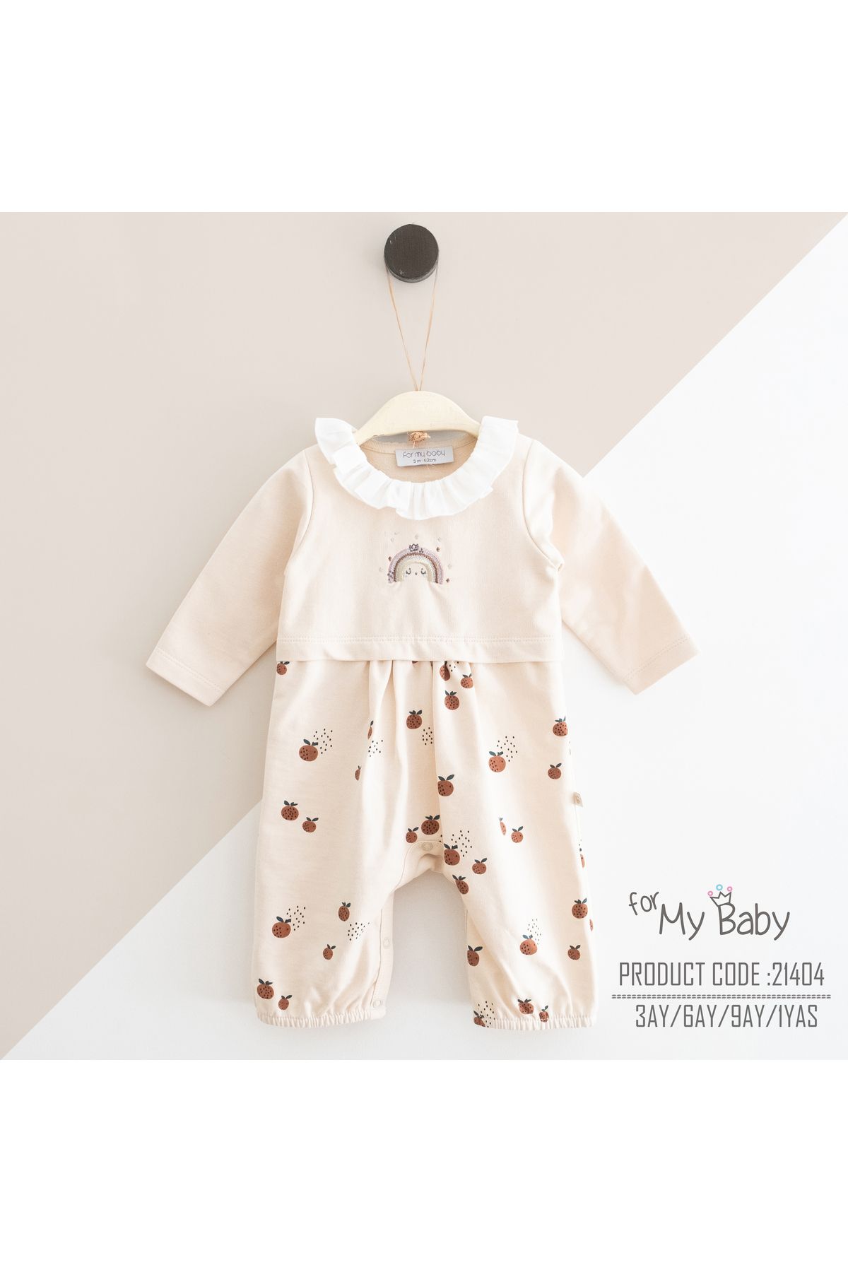For My Baby %100 PAMUKLU SEVİMLİ BÜZGÜLÜ TULUM