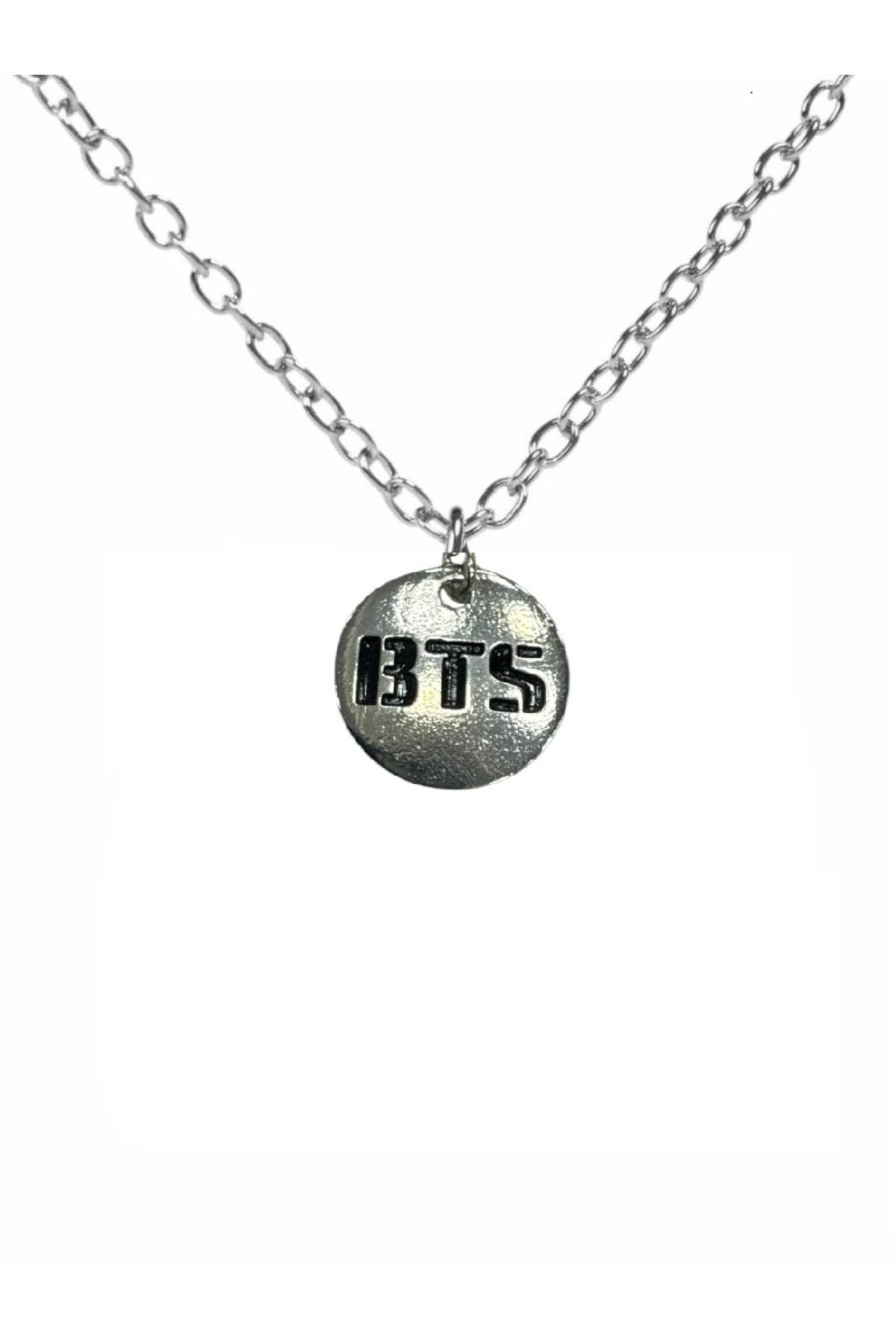 Herşey Nota BTS Müzik Grubu Metal Kolye – 60 cm Uzun Zincirli K-Pop Takı