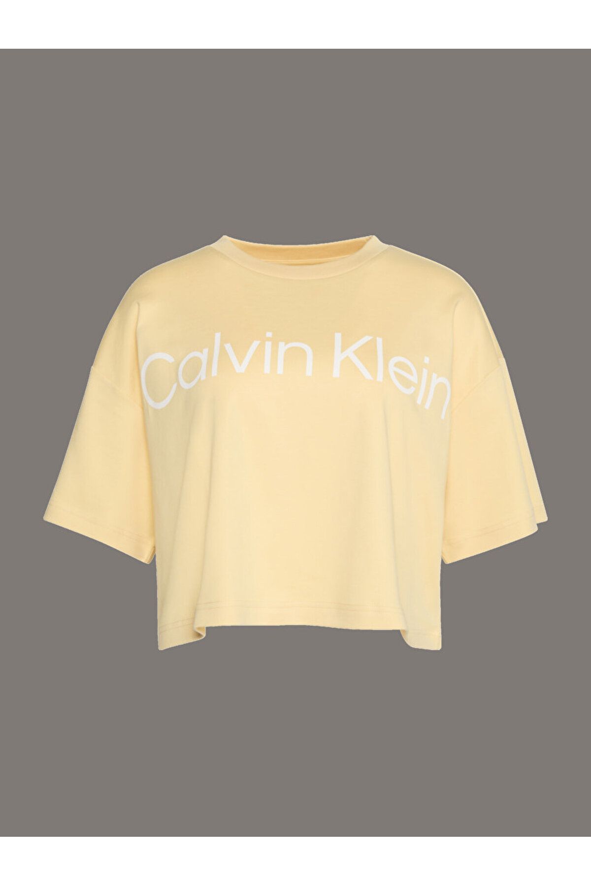 Calvin Klein Logo Graphic Boxy Cropped T-Shirt