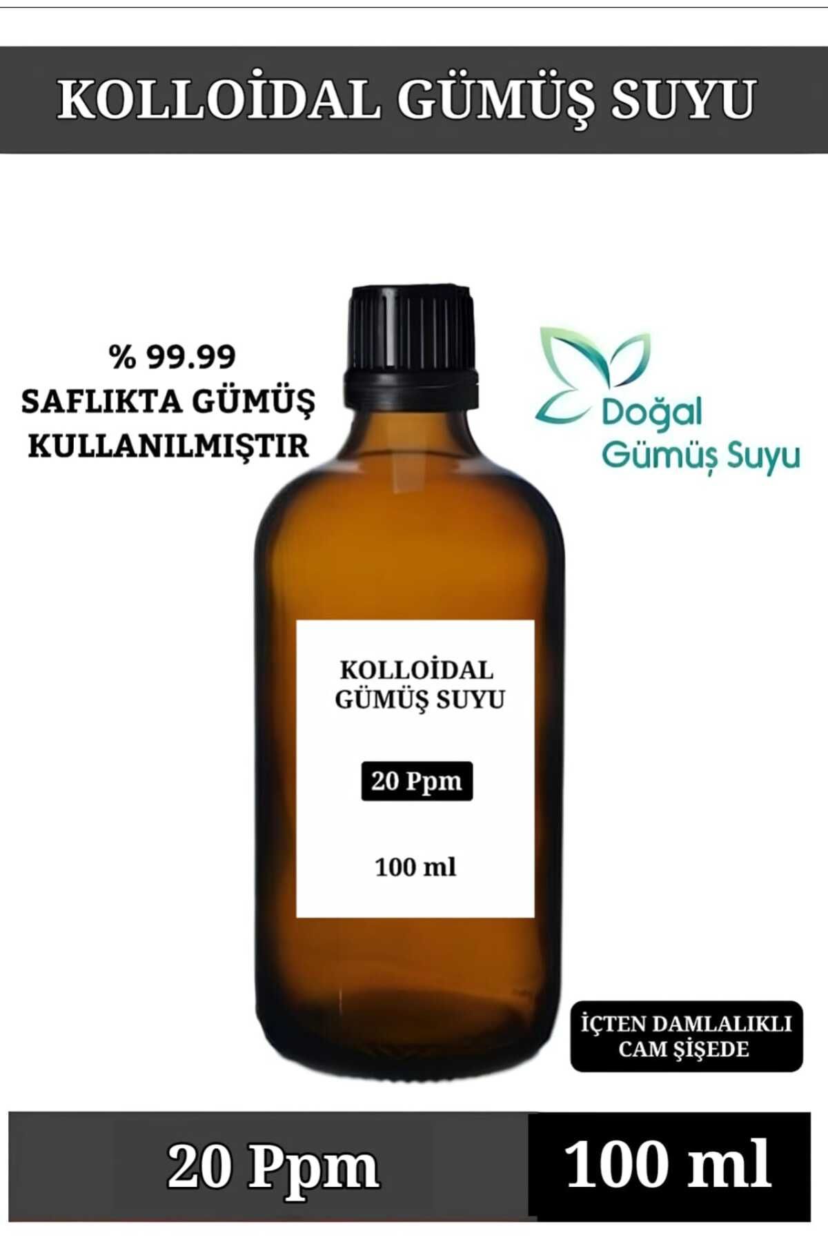 E.M.S AVM Kolloidal Gümüş Suyu 20 PPM / 100 ML Monoatomik Gümüş Suyu Içilebilir Gümüş Suyu