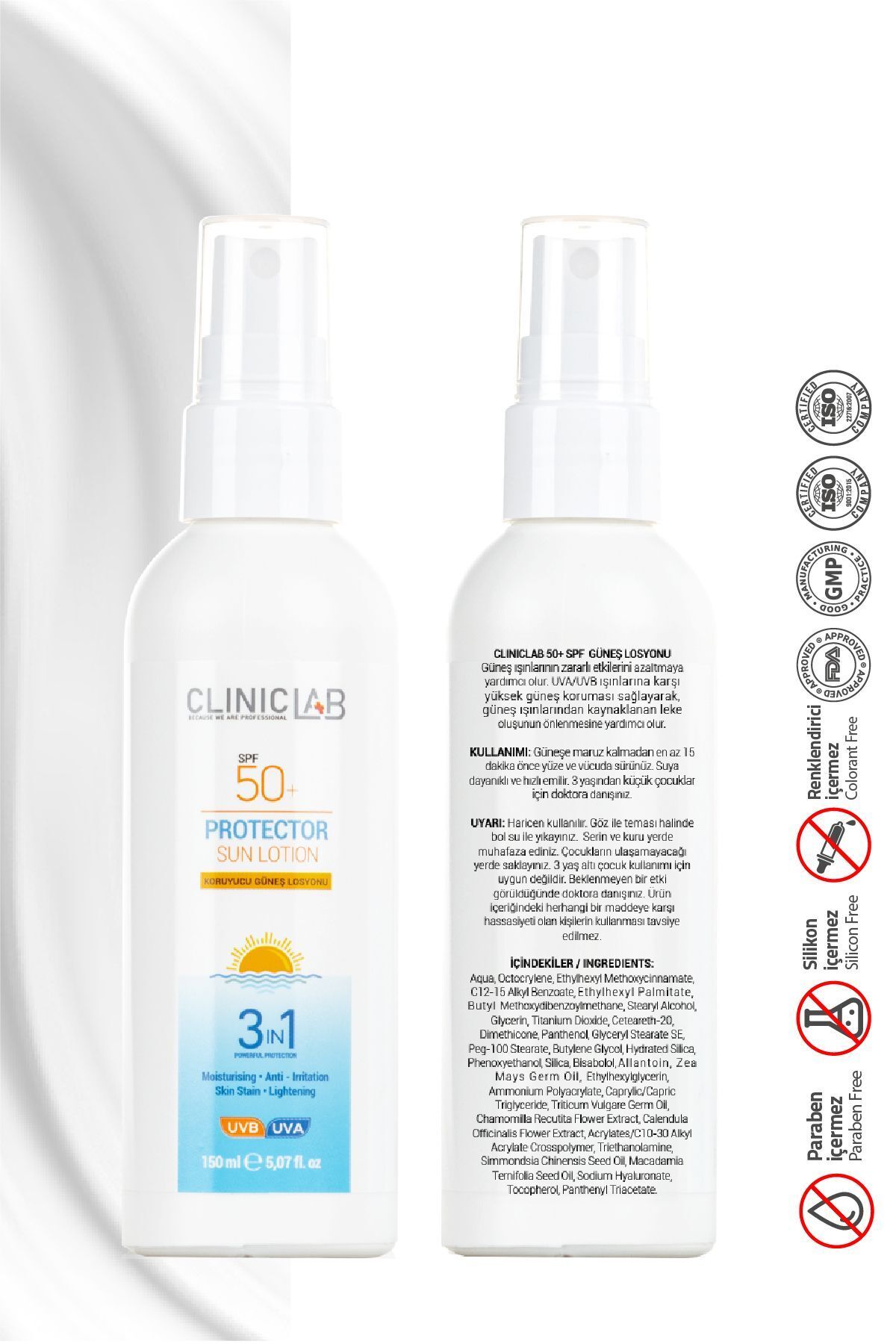 Güneş Losyonu 50 Spf 150 ml (Besleyici ve Nemlendirici) — 8683210319180 — تصویر 7 از 7