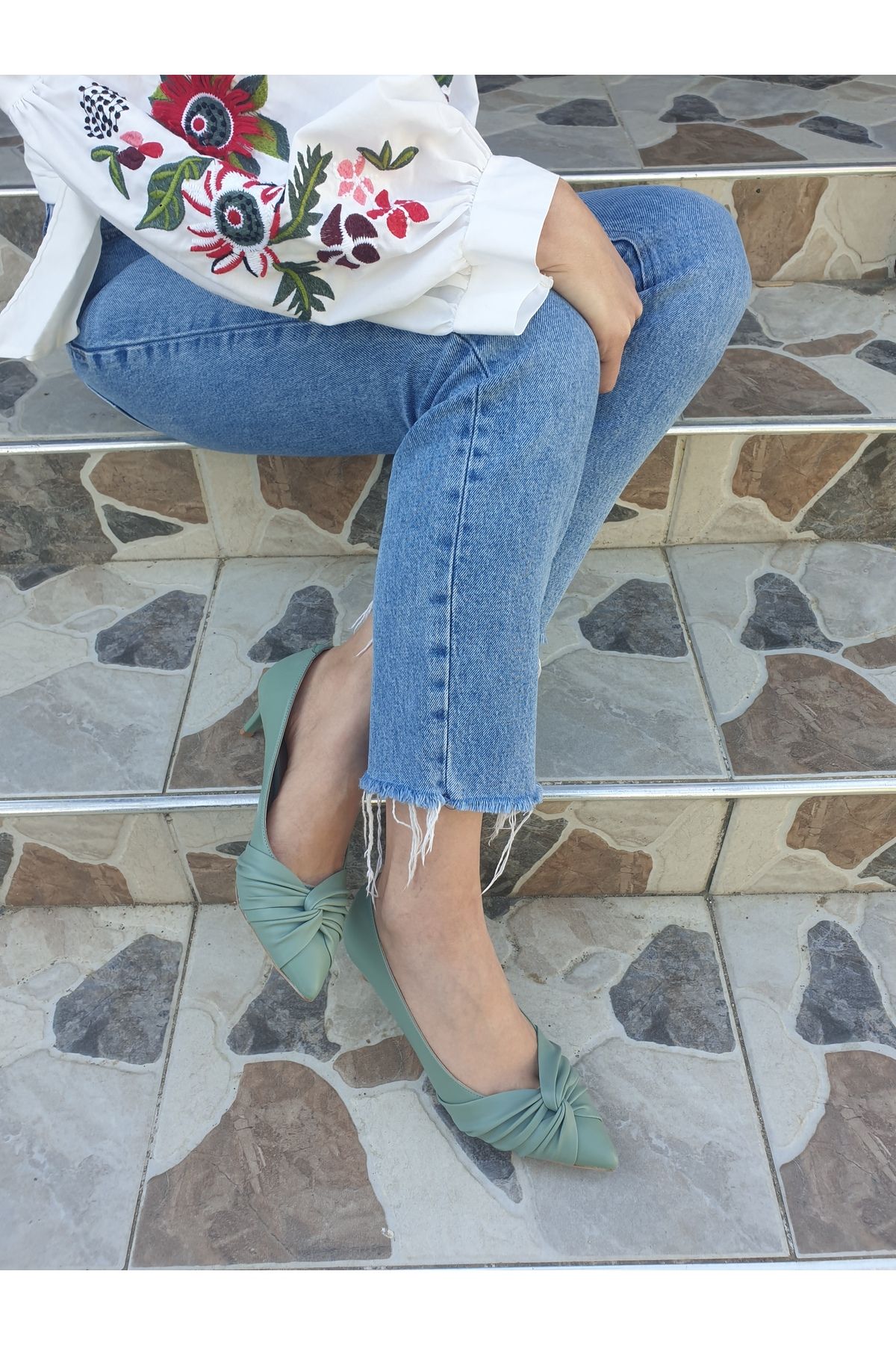 MODAÜNVERDİ Kadın Topuklu Stiletto Ayakkabı 6cm Topuk Boyu (36-40 Numara Arası)