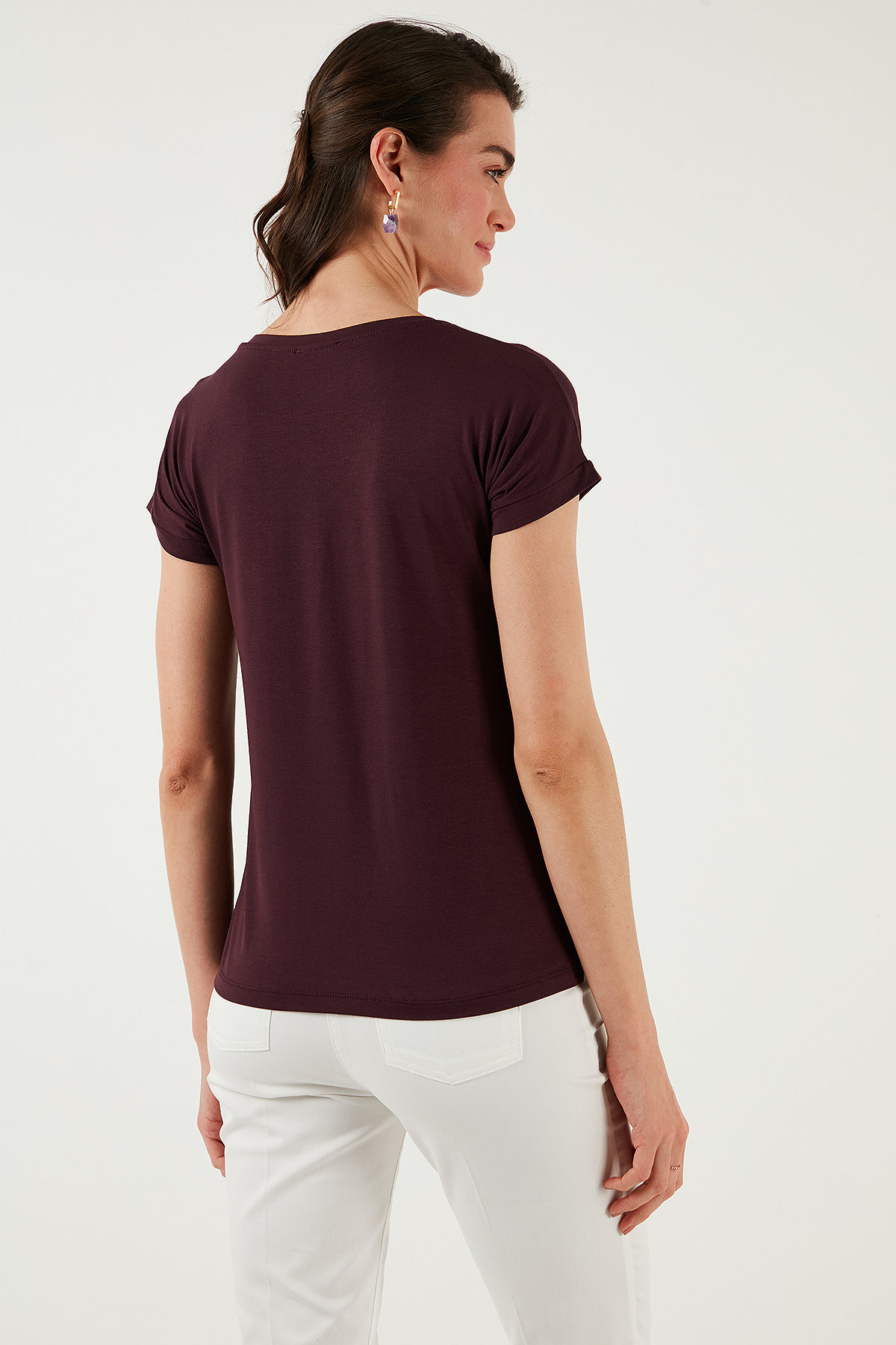 Lela-V-Neck Relaxed Fit Slit Detailed 2'Li Package Blouse Bluz 5862000S2 6