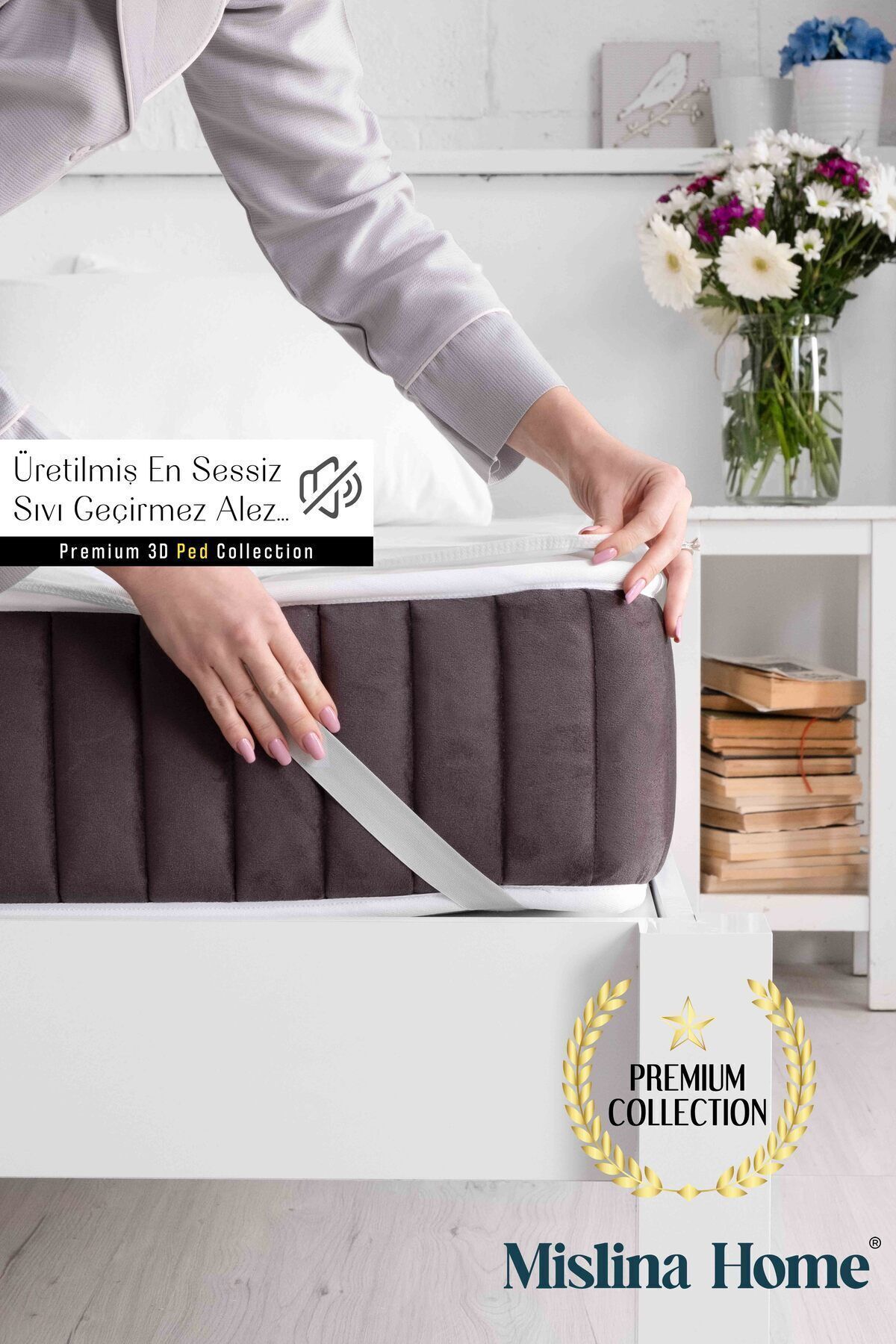 Mislina Home-Premium Liquid Waterproof Pad Running Elastic Single Double Silent Mattress Protector Mattresses 4