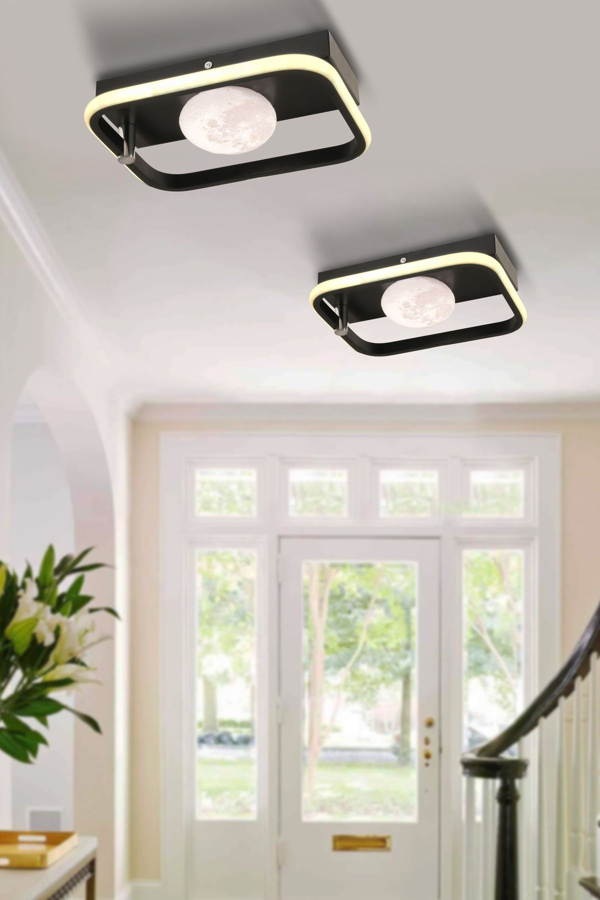 ESSLİGHT MARS 25 CM 3 RENK IŞIK MOD'LU LED'Lİ (BEYAZ SARI GÜN IŞIĞI) ANTRE HOL AVİZE